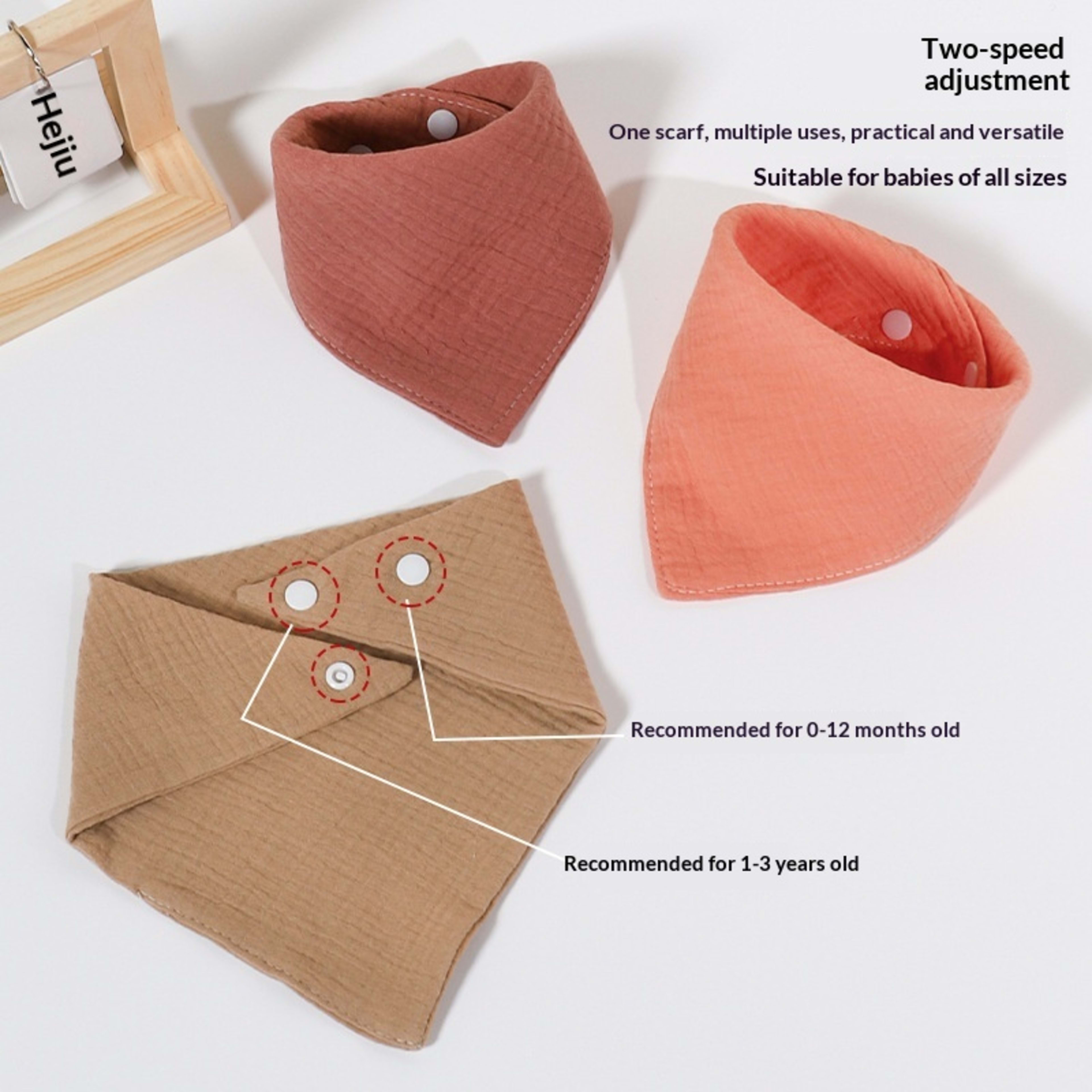 Babys Pure Cotton Drool Cloth Infant Triangular Bib Adjustable And Highly Absorbent 5