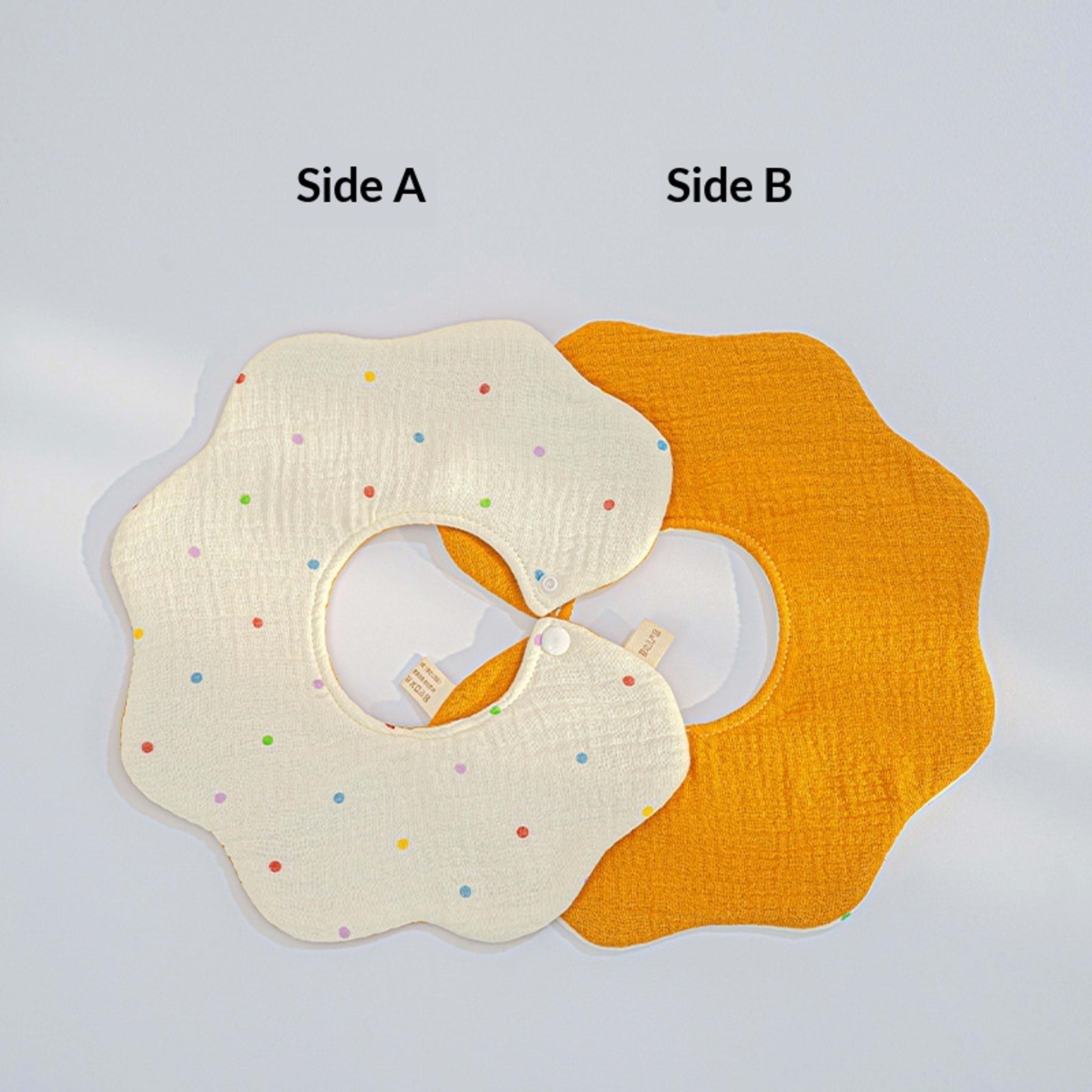 Cotton Highly Absorbent Leak-proof For Feeding Babies And Toddlers Petal-shaped Bib 1