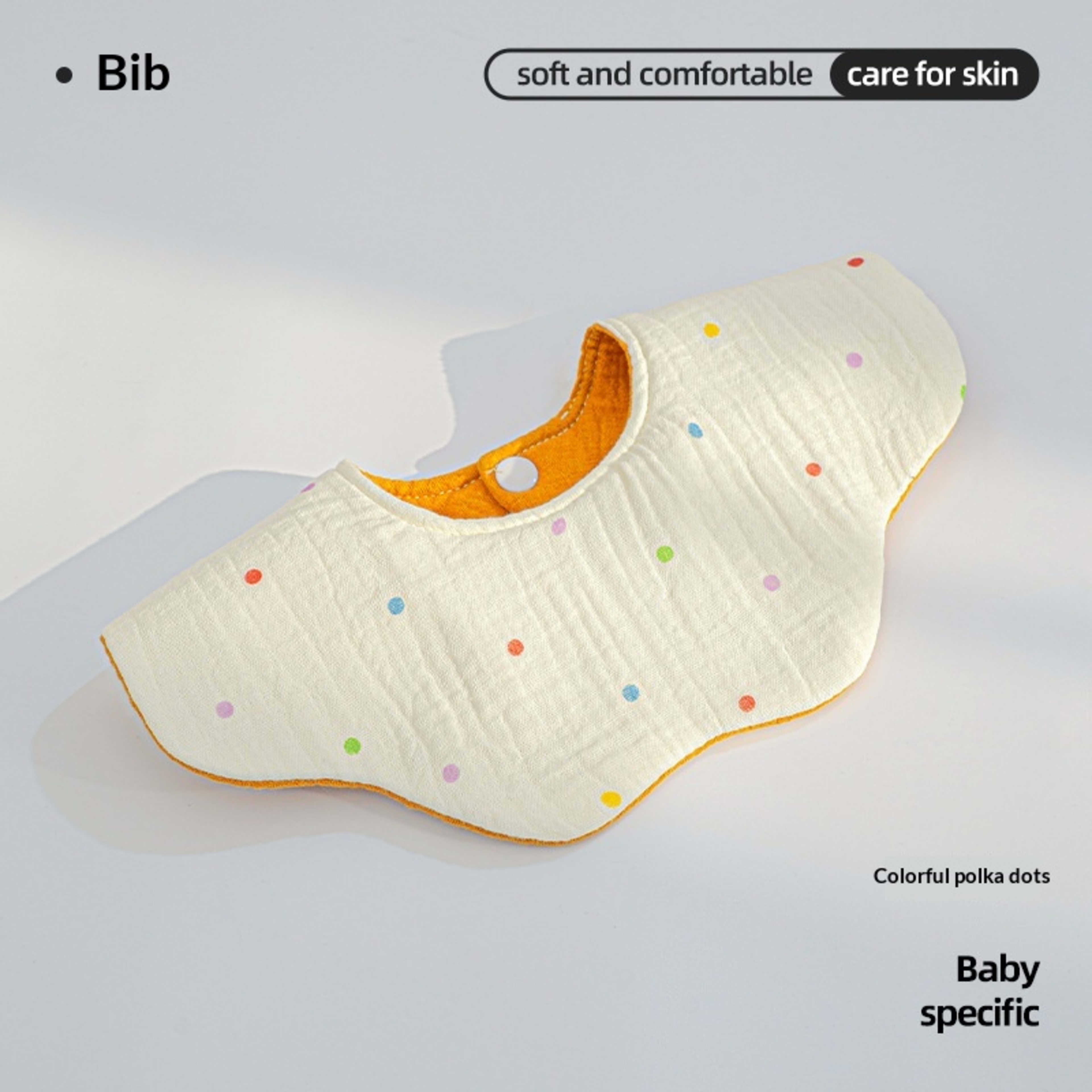 Cotton Highly Absorbent Leak-proof For Feeding Babies And Toddlers Petal-shaped Bib