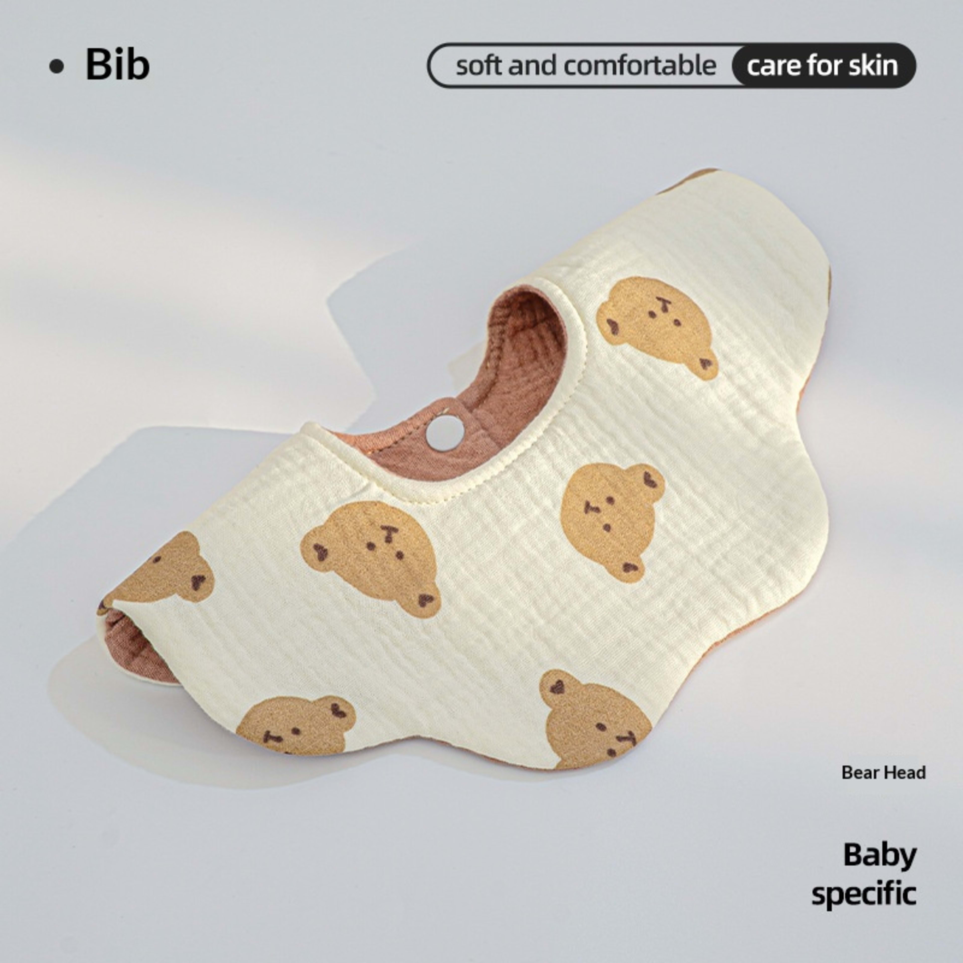 Cotton Highly Absorbent Leak-proof For Feeding Babies And Toddlers Petal-shaped Bib 15