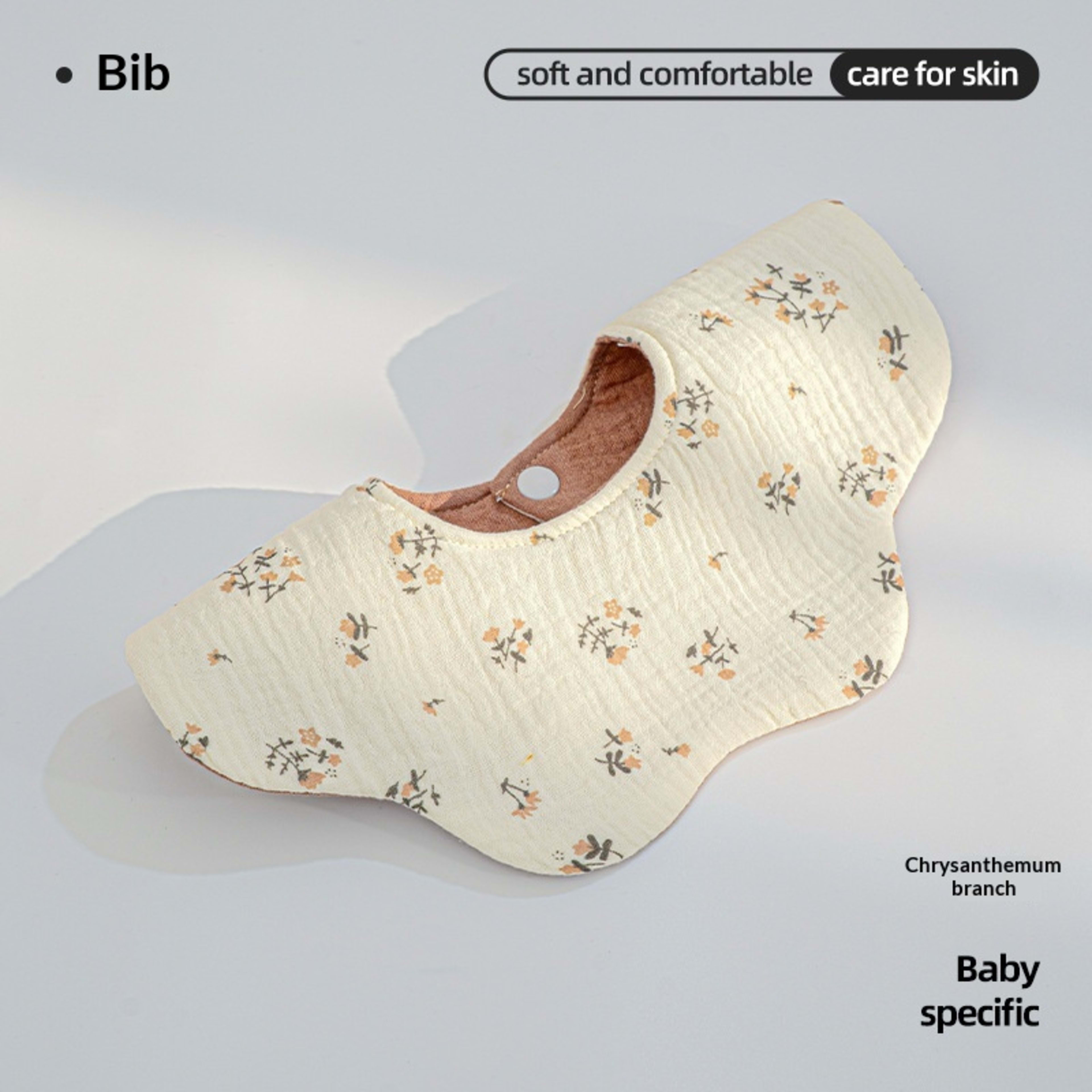 Cotton Highly Absorbent Leak-proof For Feeding Babies And Toddlers Petal-shaped Bib 12