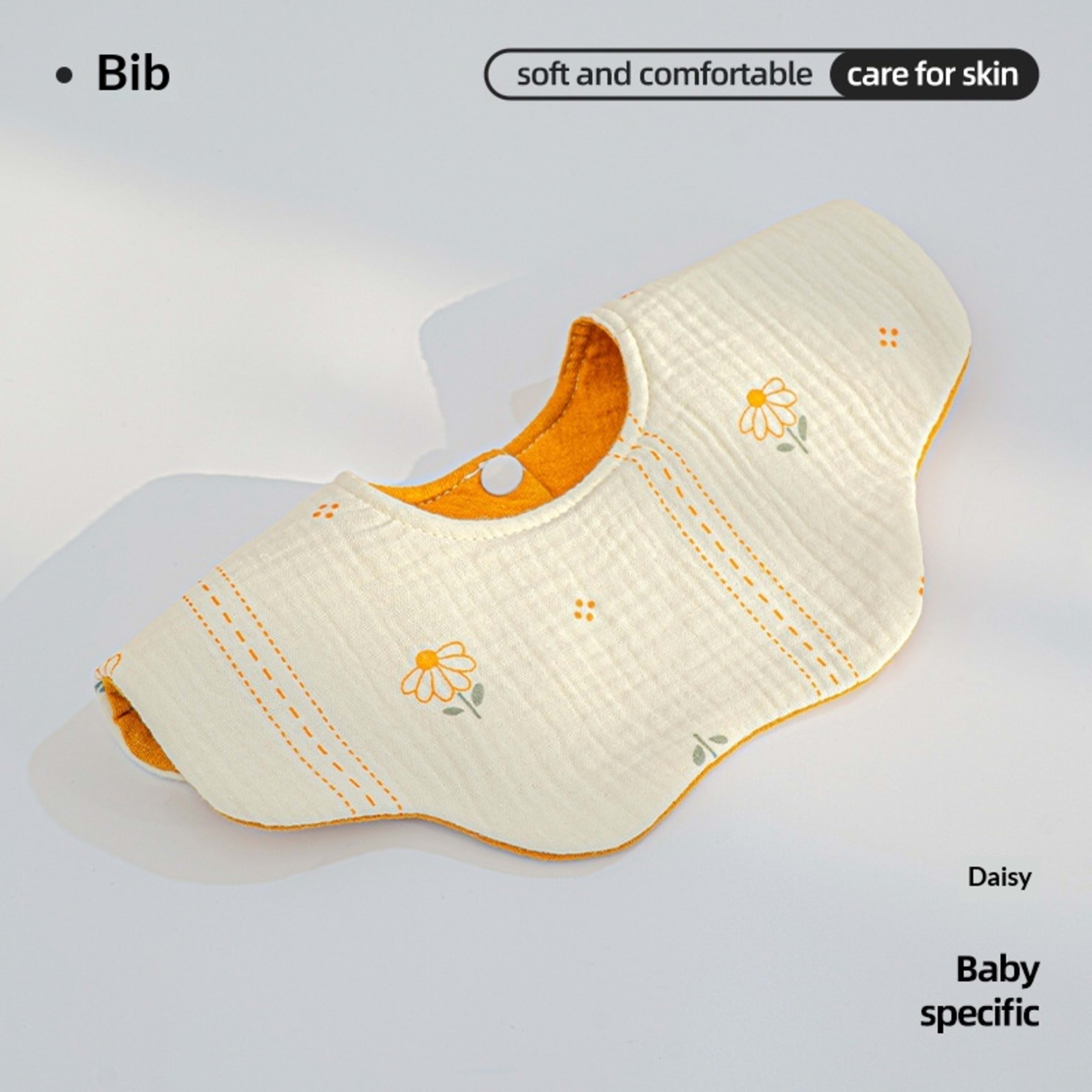 Cotton Highly Absorbent Leak-proof For Feeding Babies And Toddlers Petal-shaped Bib 8