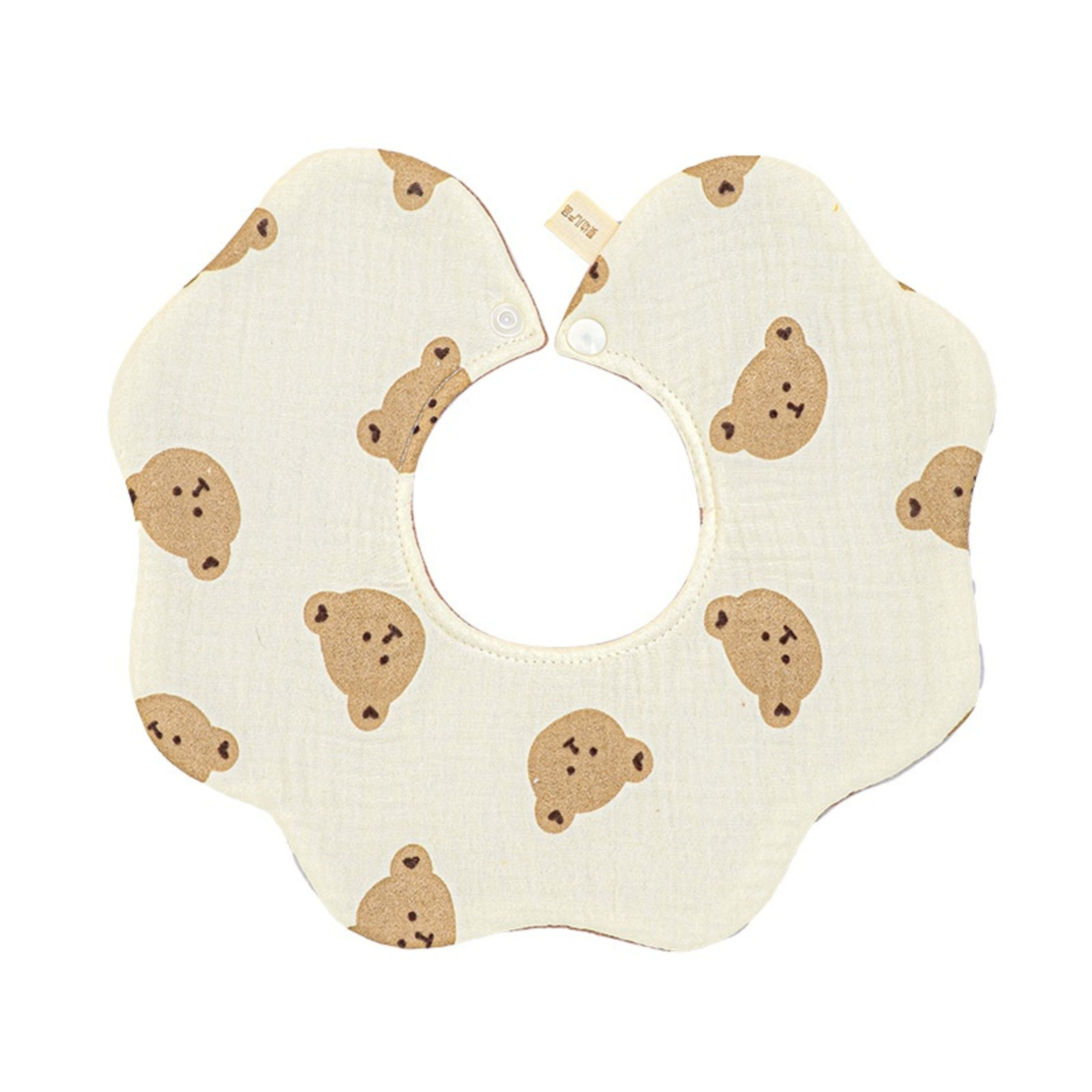 Cotton Highly Absorbent Leak-proof For Feeding Babies And Toddlers Petal-shaped Bib 6