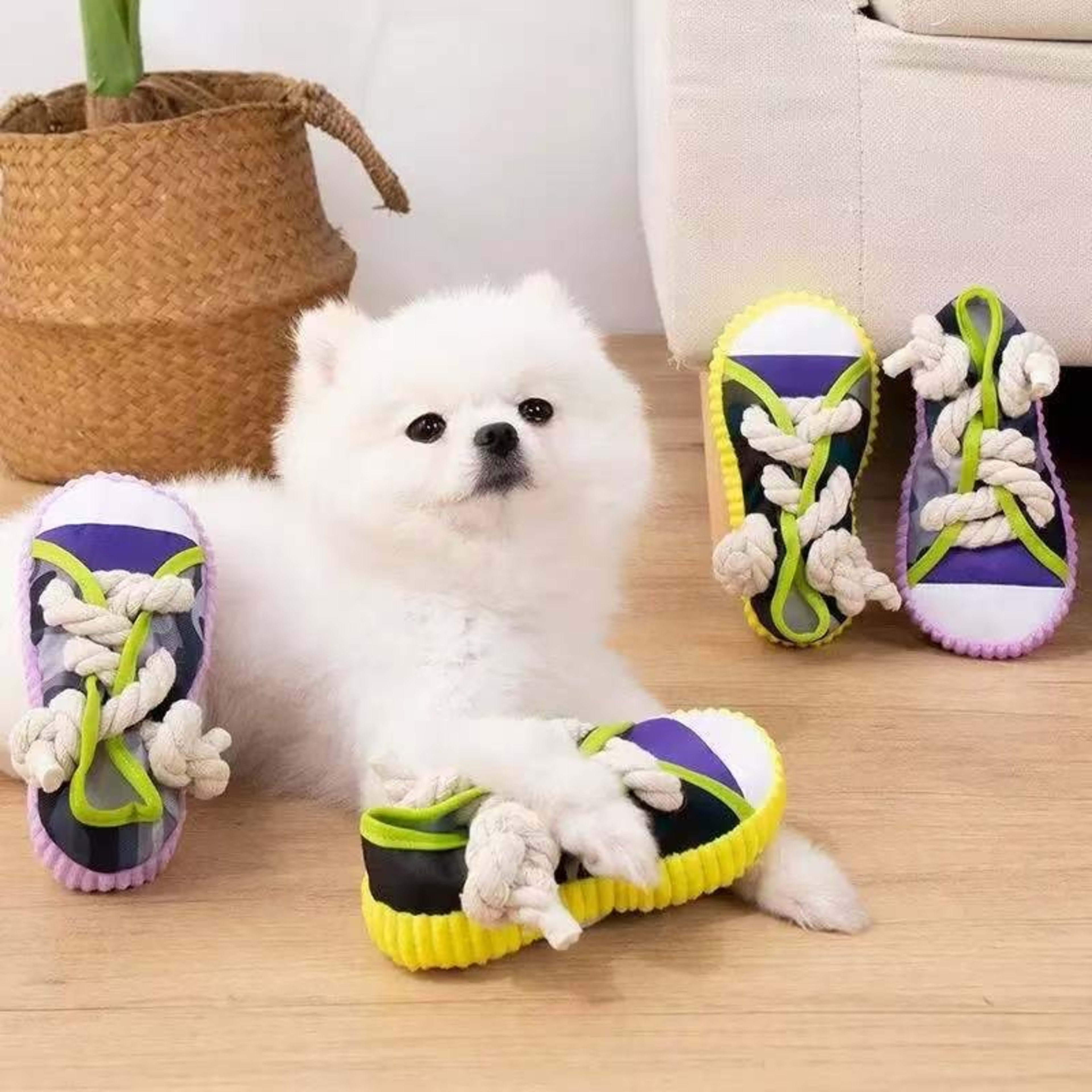 Pet Dog Cotton Rope Canvas Shoes 8