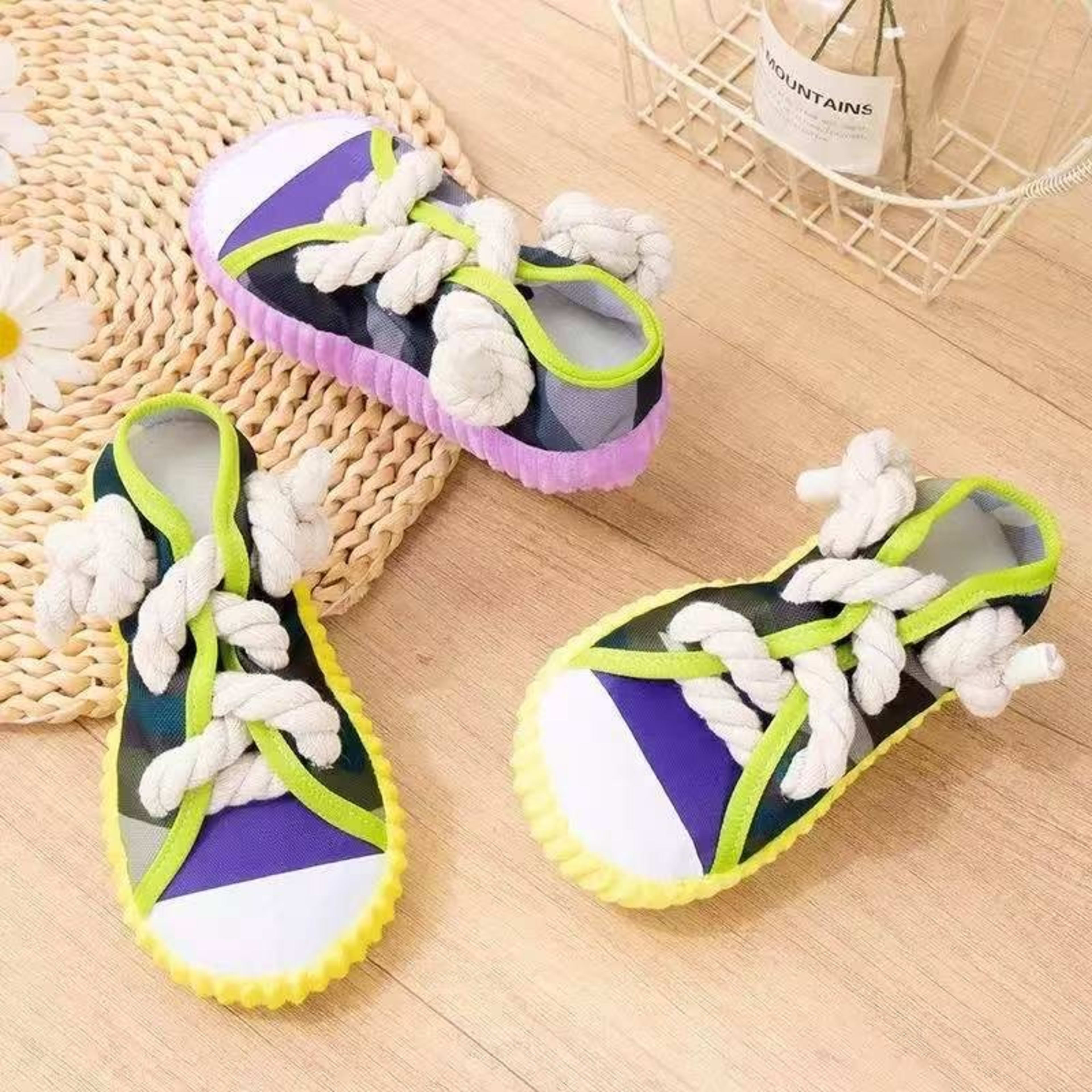 Pet Dog Cotton Rope Canvas Shoes 1
