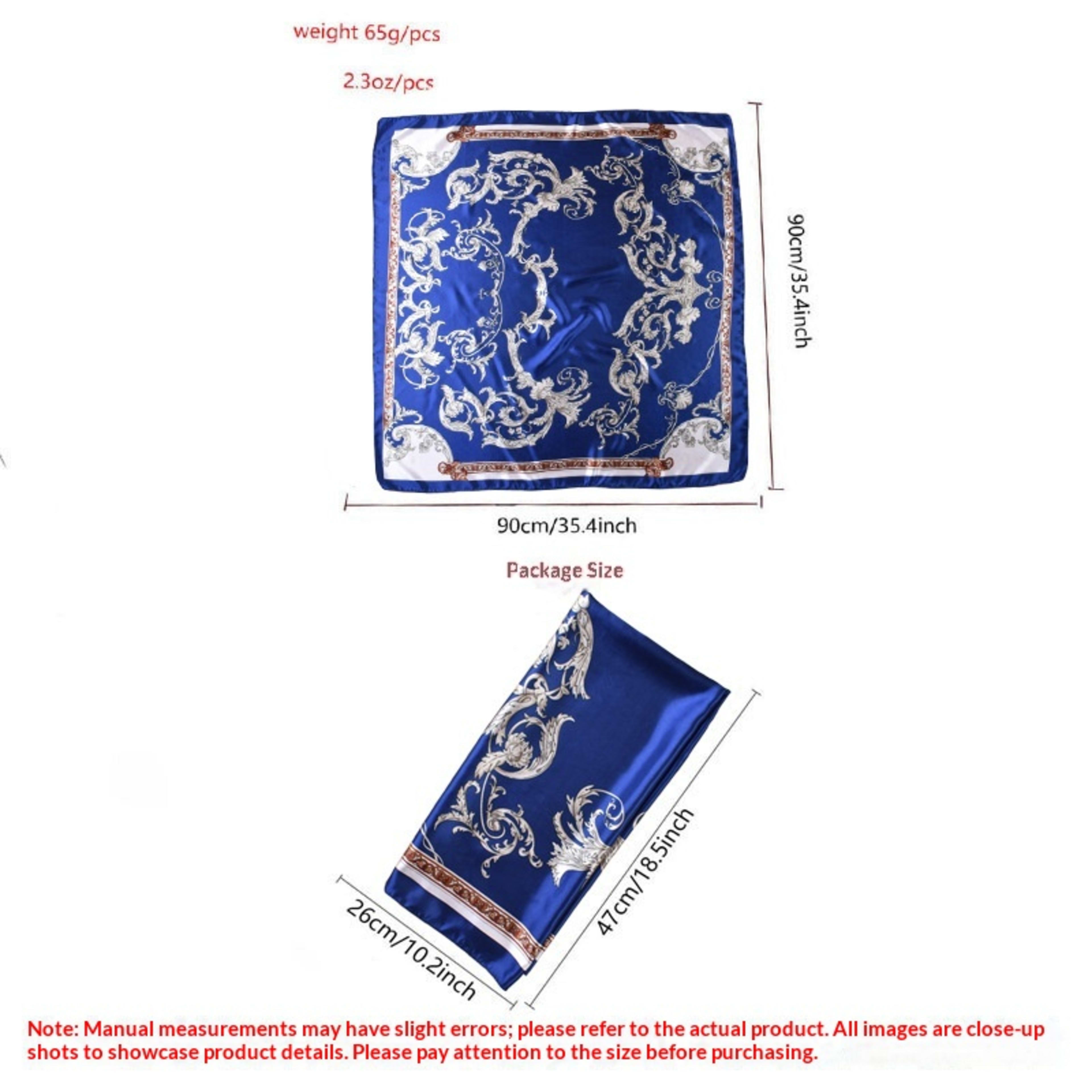 Ding Floral Vine Print Square Scarf For Layering And Sun Protection 4