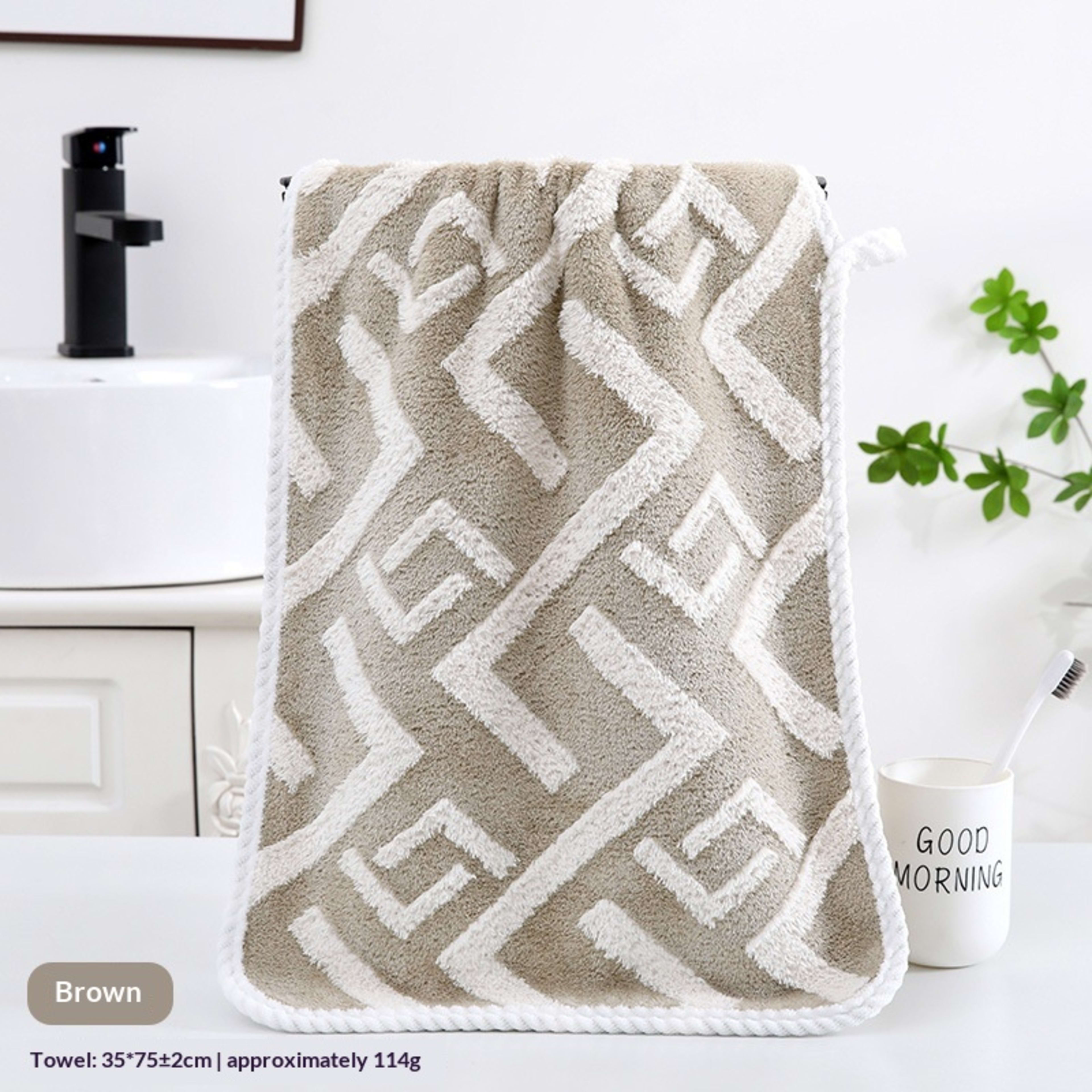 Absorbent Home-Use New Jacquard Coral Fleece Towel 15