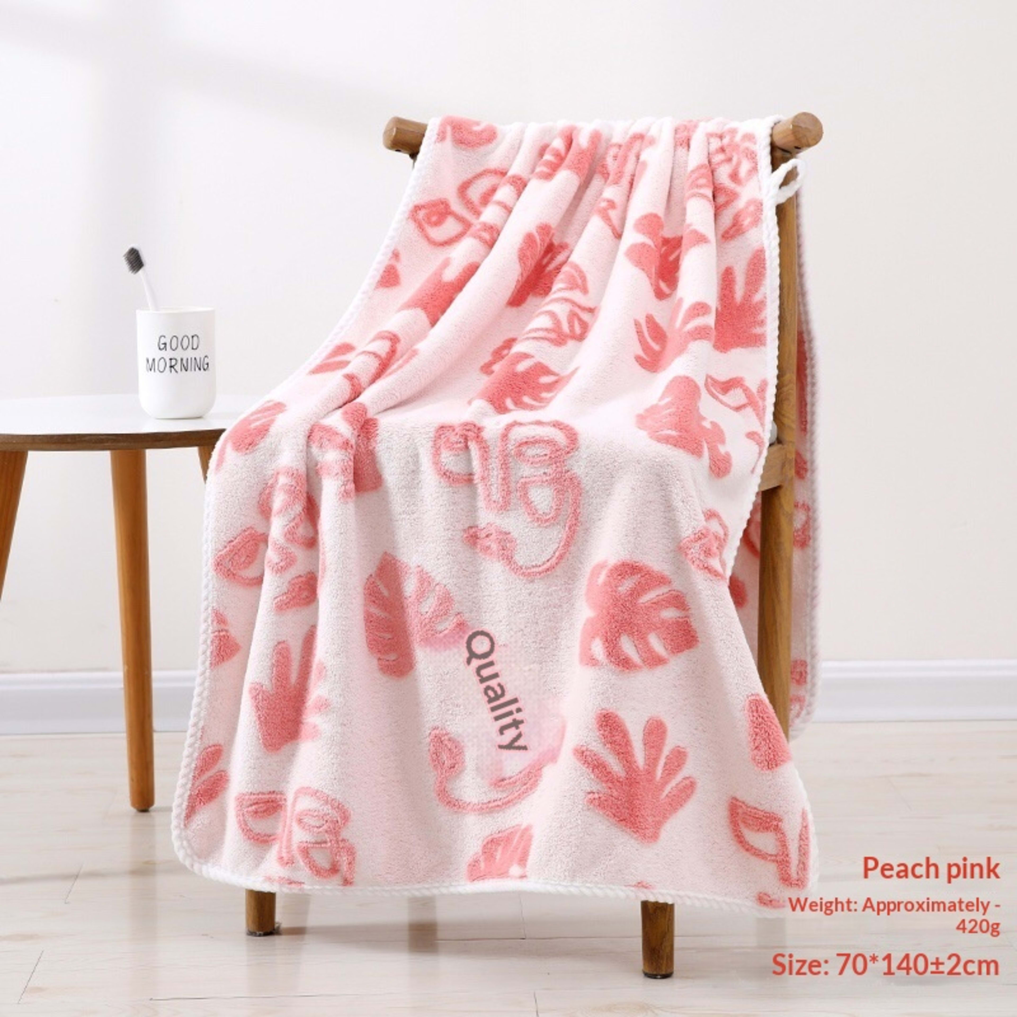 Absorbent Home-Use New Jacquard Coral Fleece Towel 25