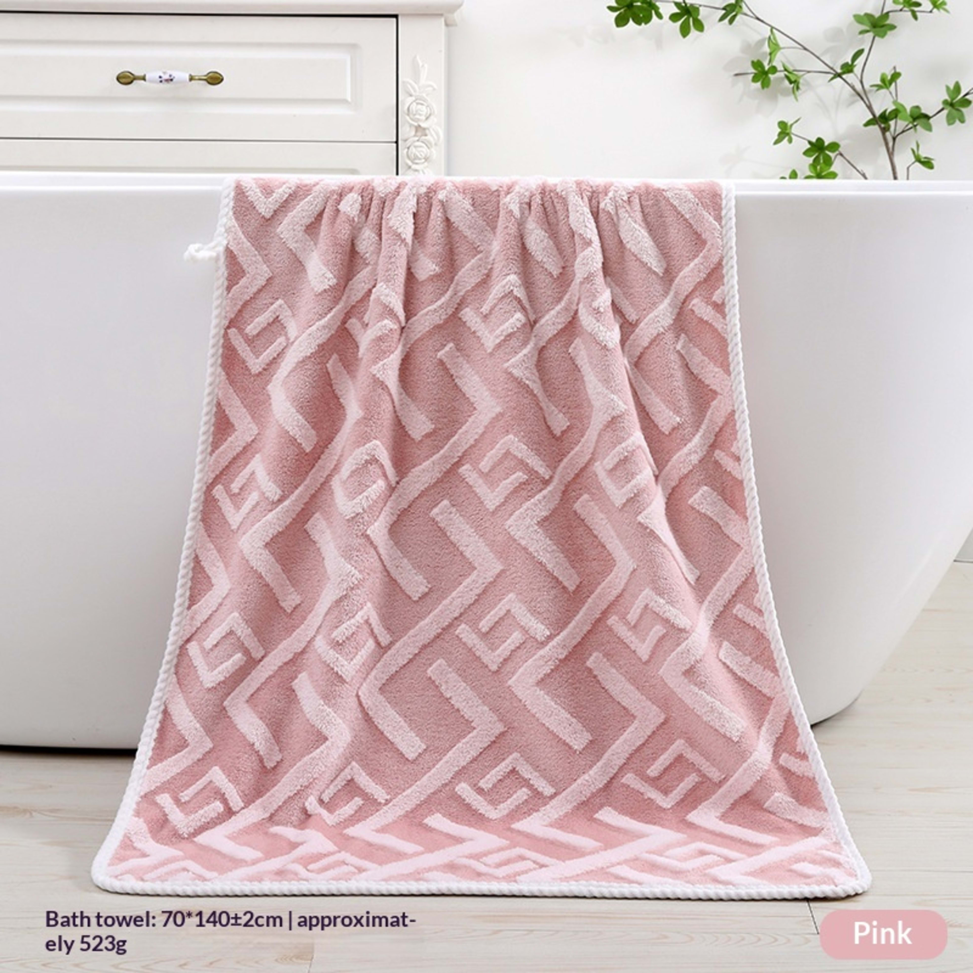 Absorbent Home-Use New Jacquard Coral Fleece Towel 2