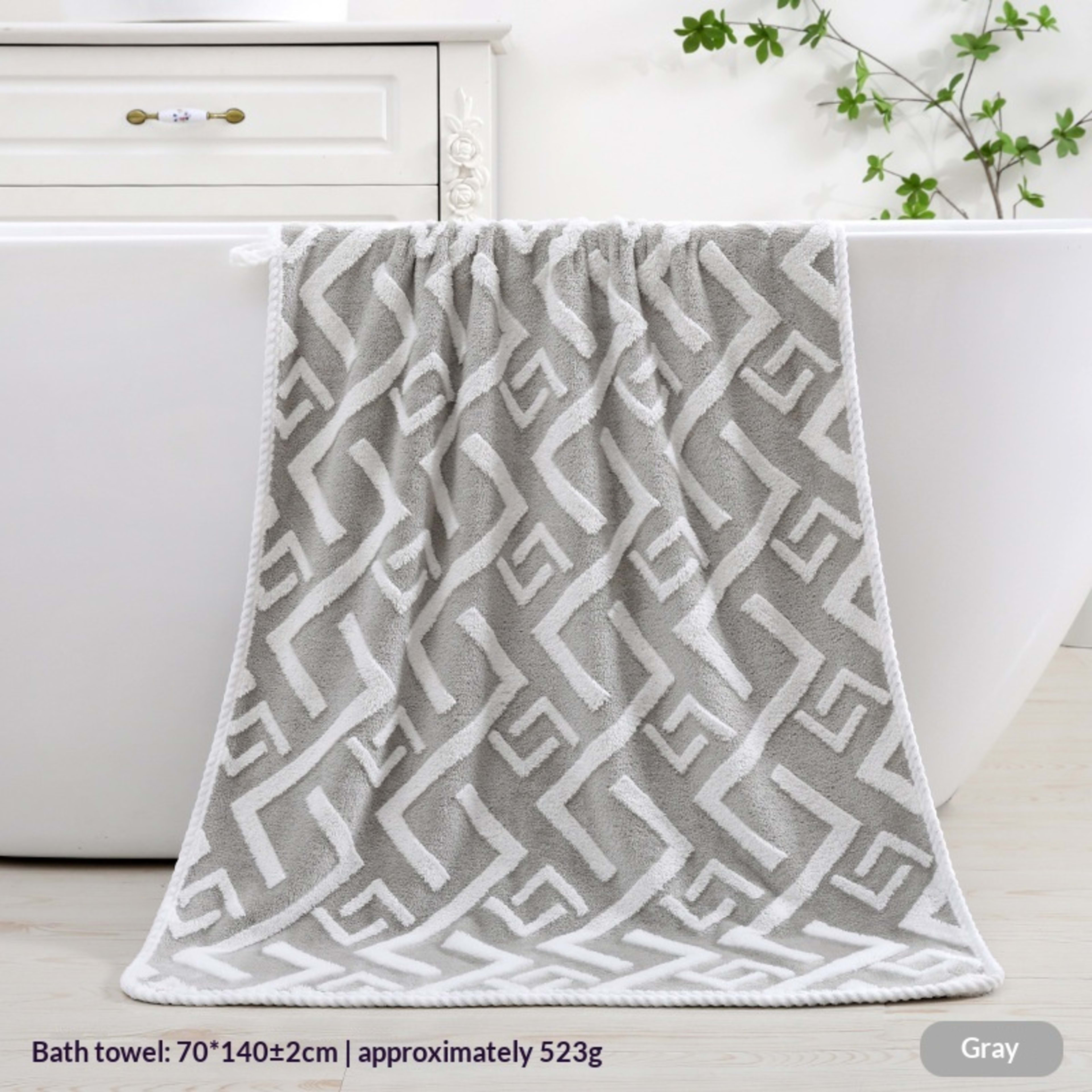 Absorbent Home-Use New Jacquard Coral Fleece Towel 50
