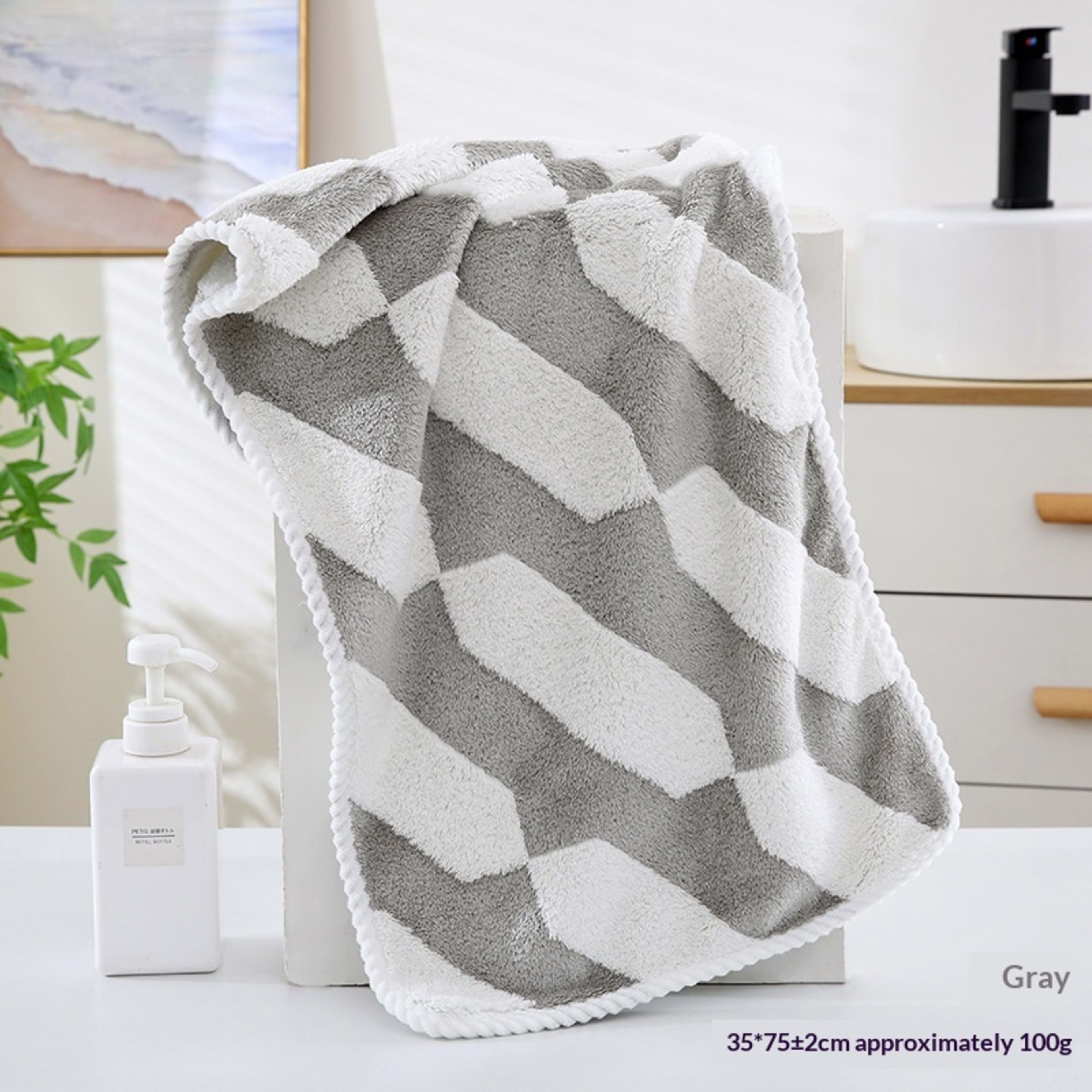 Absorbent Home-Use New Jacquard Coral Fleece Towel 28