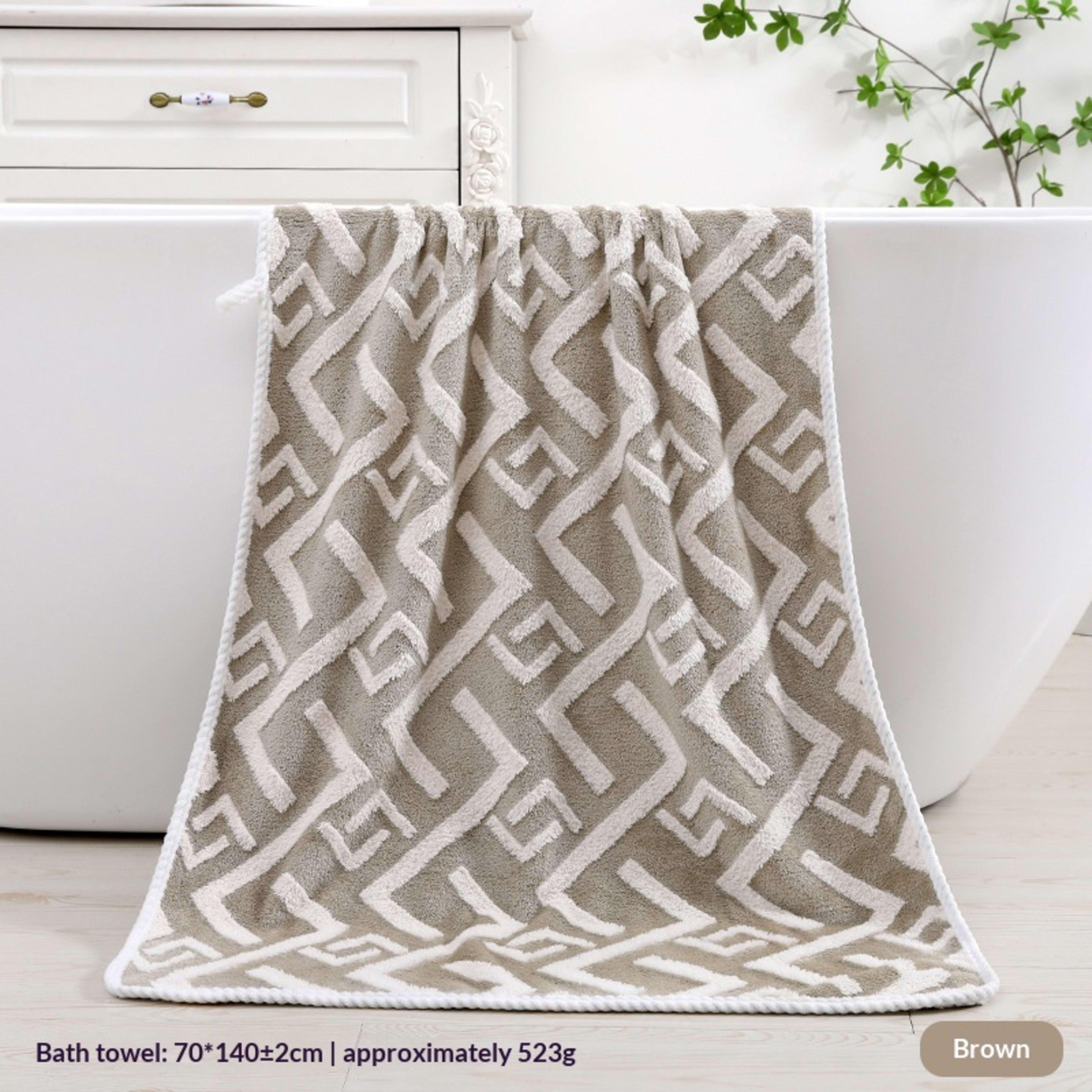 Absorbent Home-Use New Jacquard Coral Fleece Towel 47
