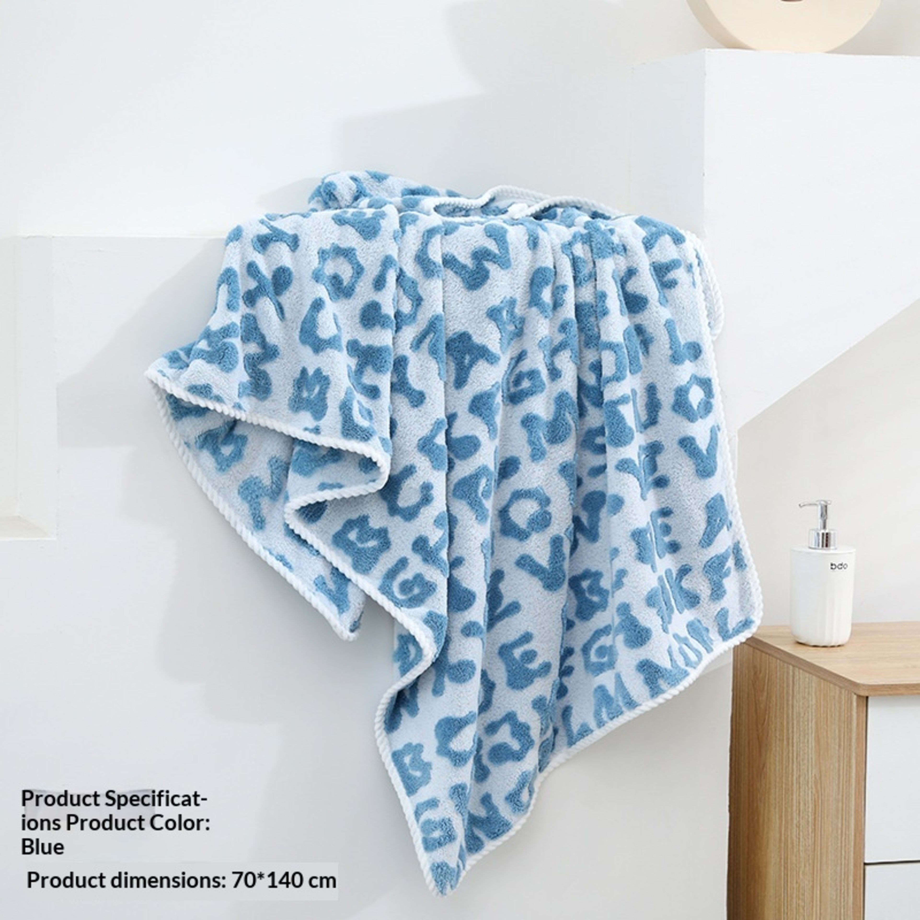 Absorbent Home-Use New Jacquard Coral Fleece Towel 12
