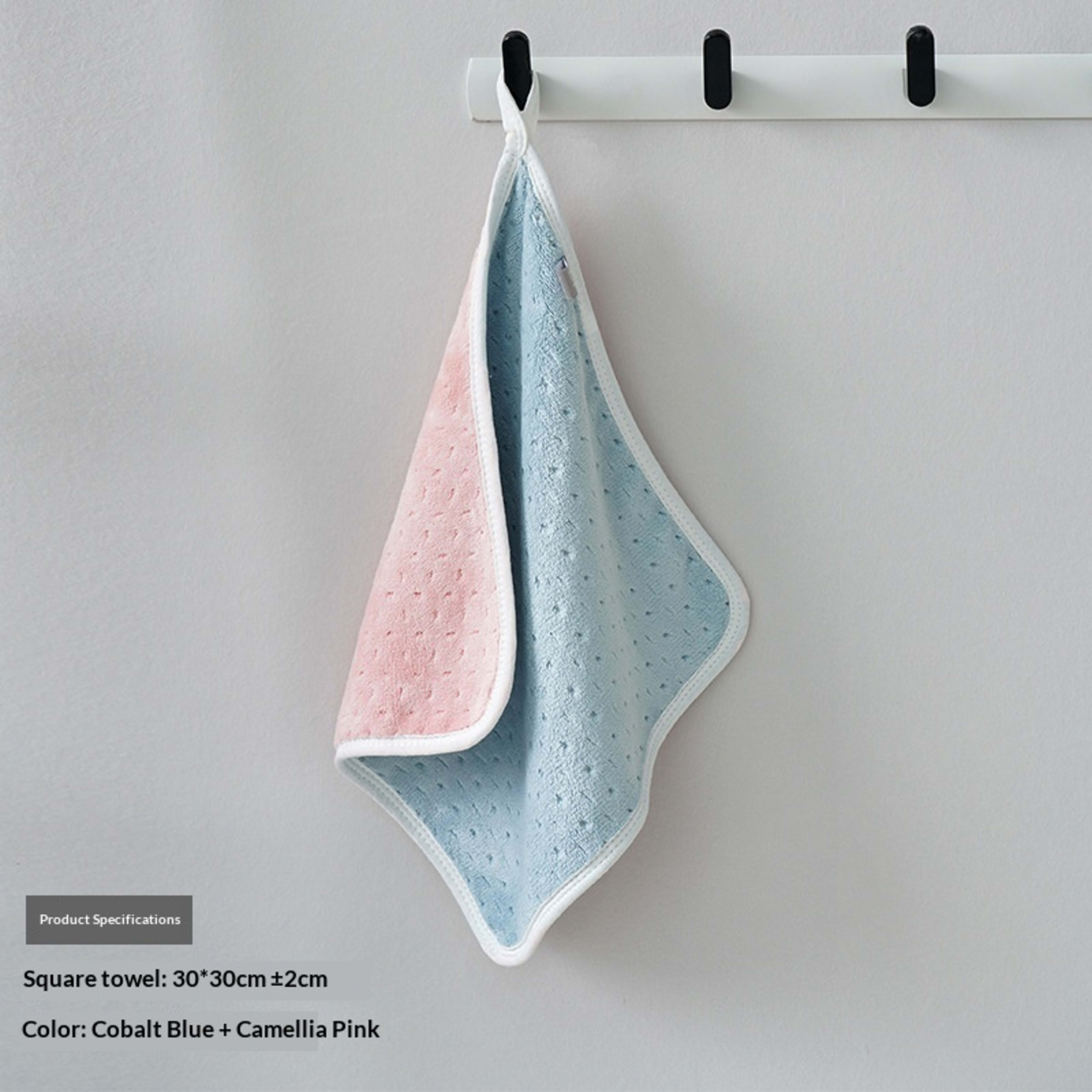 Thickened Class A Antibacterial Coral Fleece Two-Tone Absorbent Towel 3