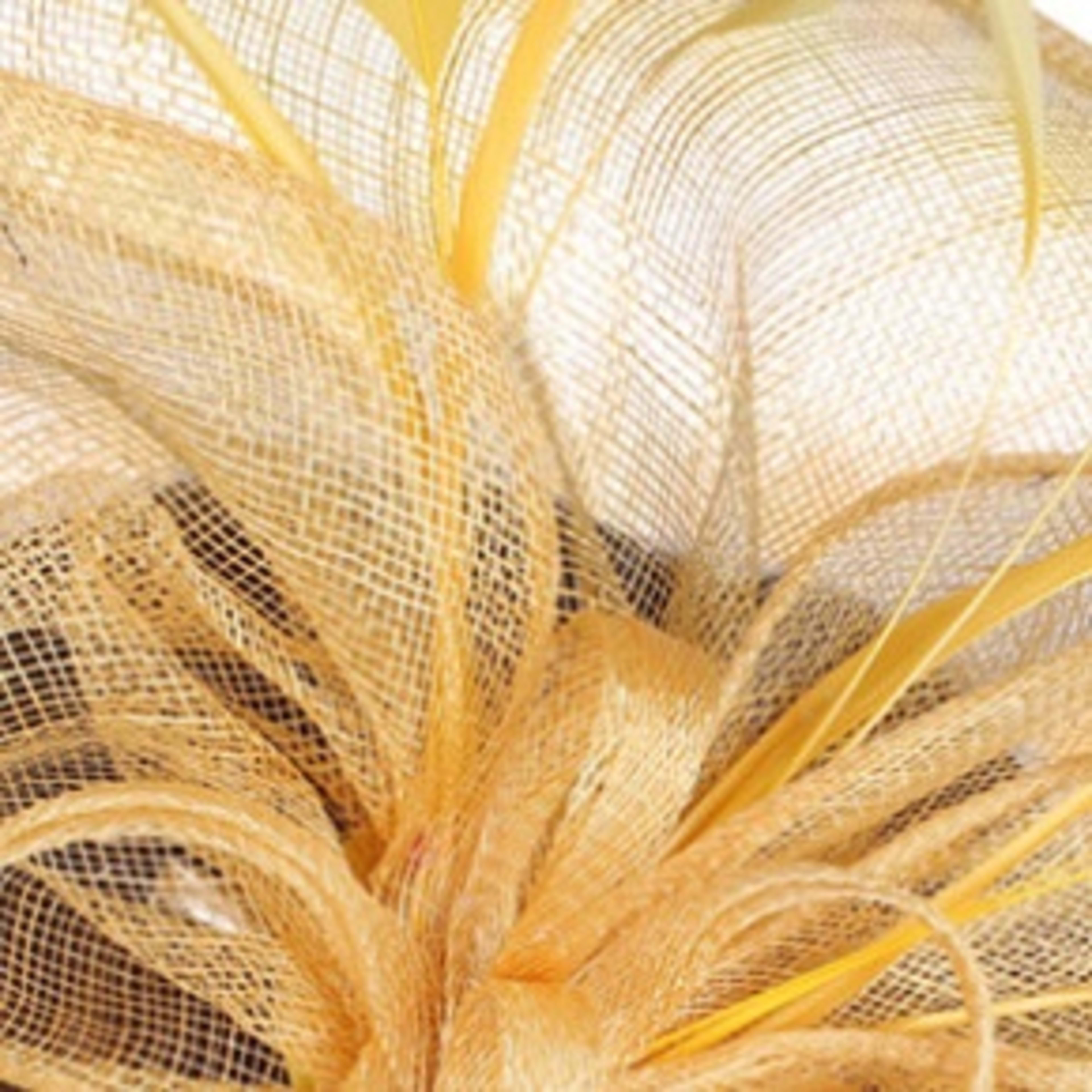 Fan-shaped Handcrafted Linen Headpiece 25
