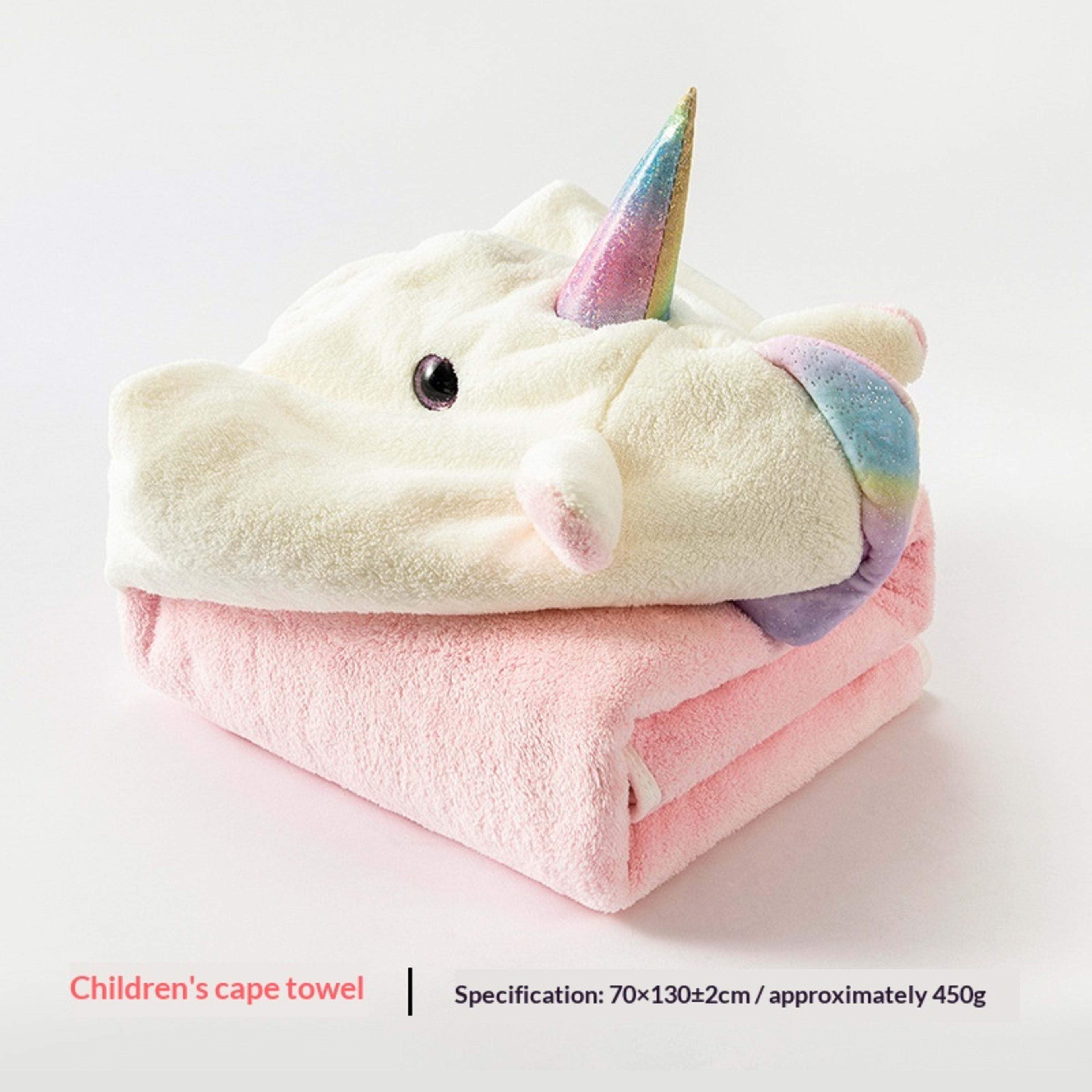 Cartoon Bathrobe Coral Fleece Absorbent Childrens Bath Towel 4