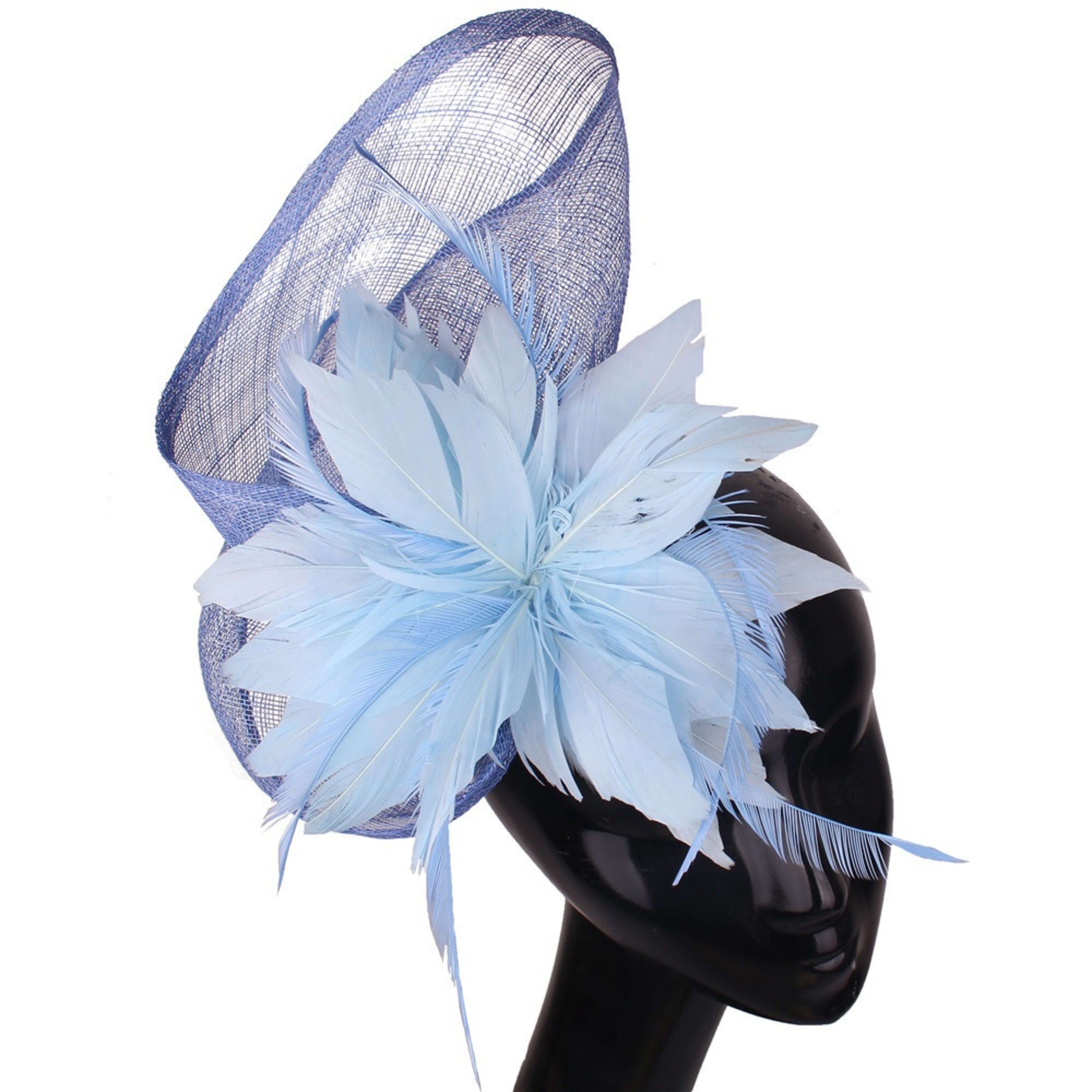 Fan-shaped Handcrafted Linen Headpiece 12