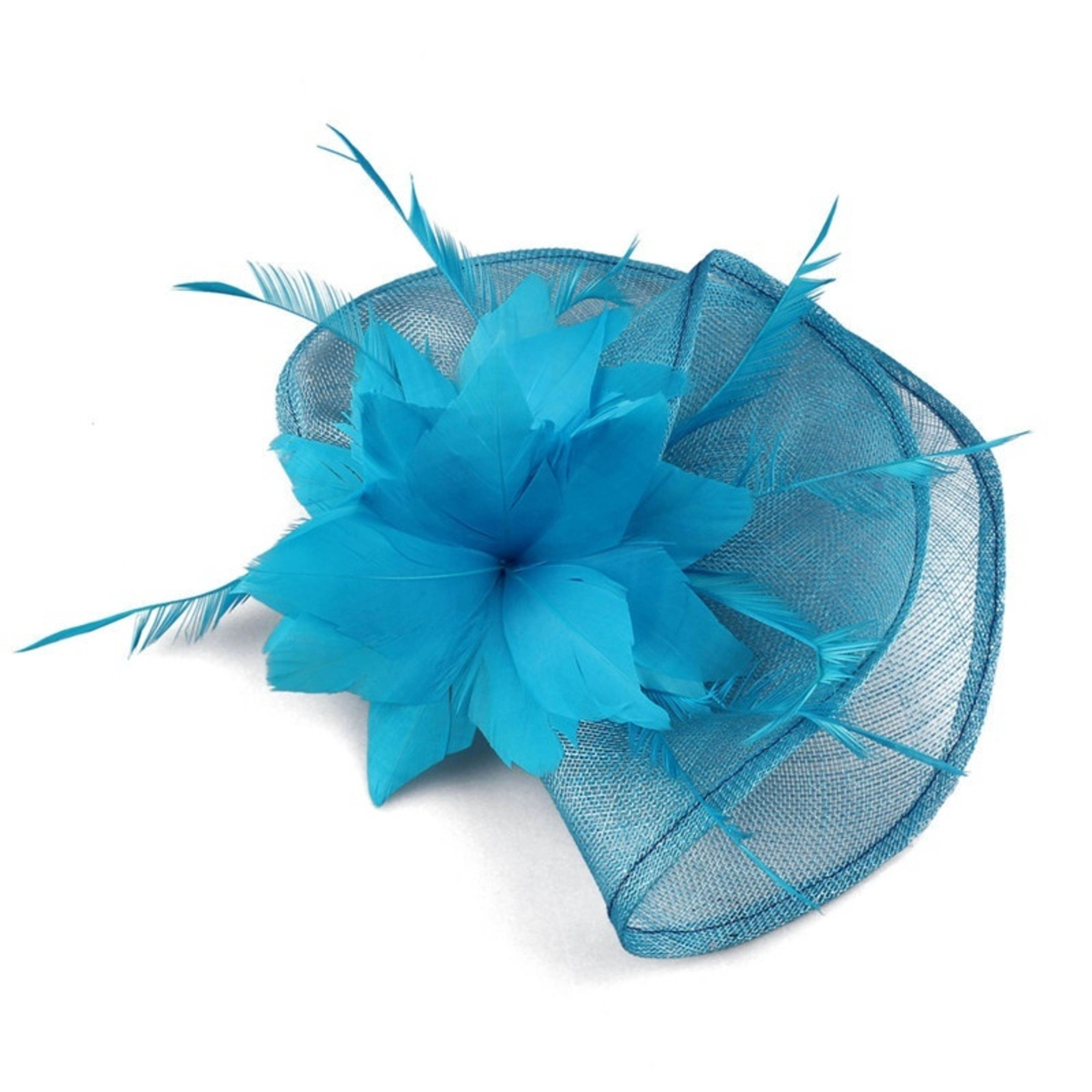 Fan-shaped Handcrafted Linen Headpiece 22