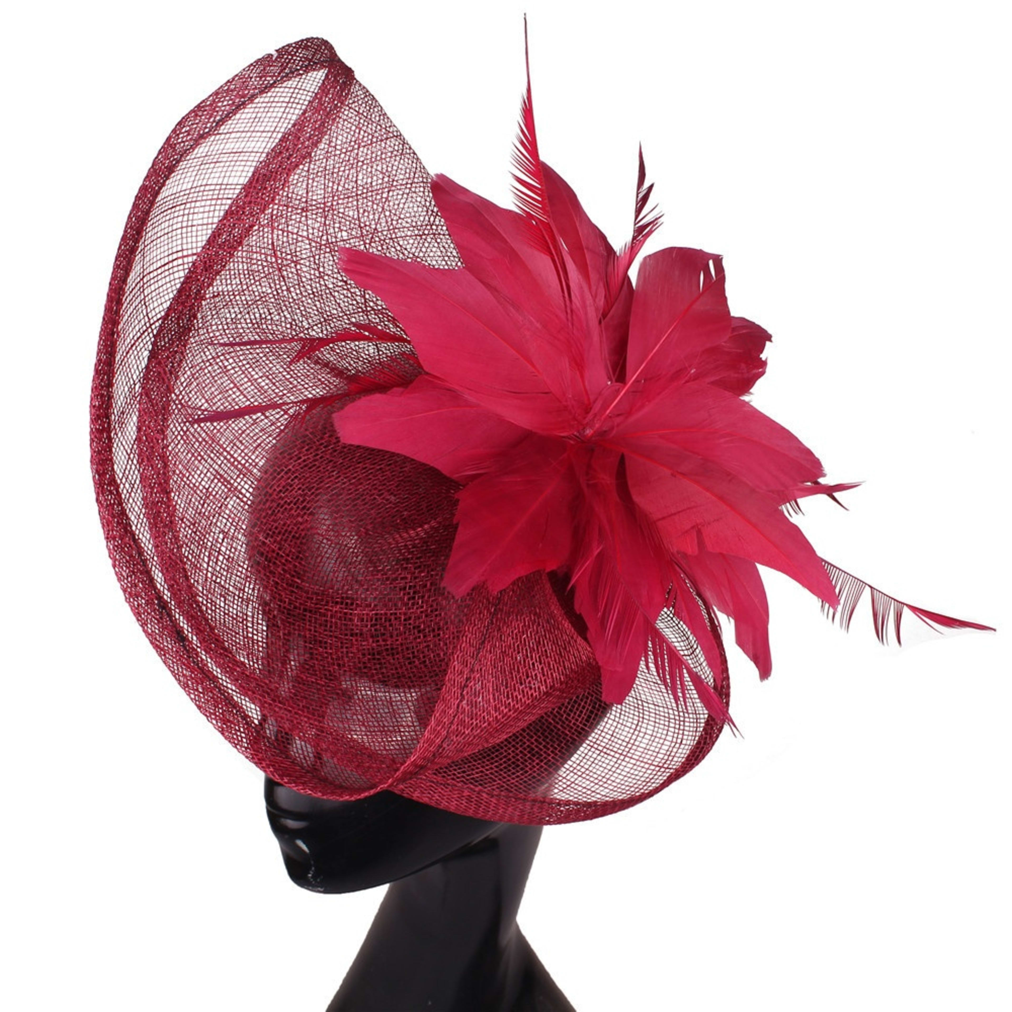 Fan-shaped Handcrafted Linen Headpiece 17