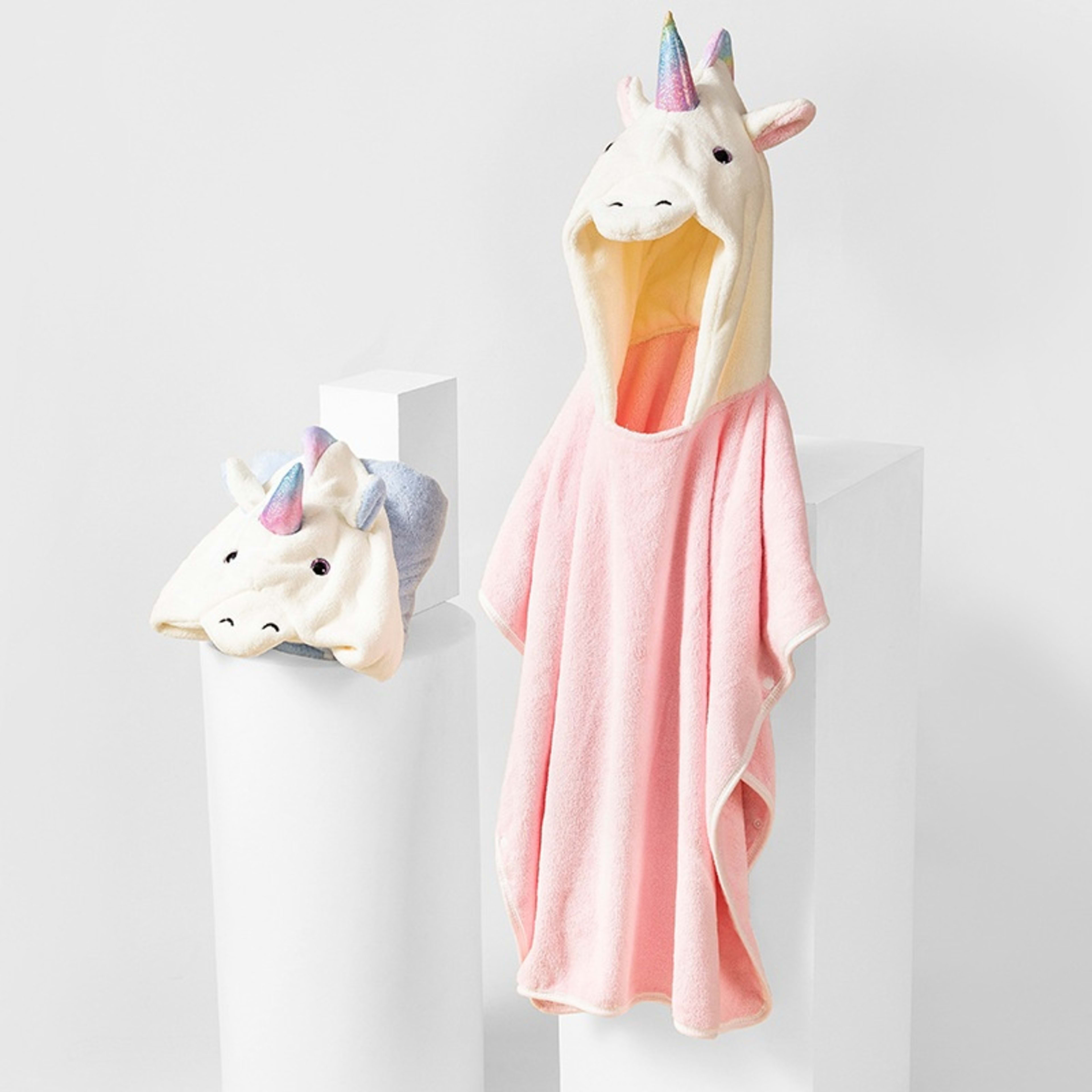 Cartoon Bathrobe Coral Fleece Absorbent Childrens Bath Towel 5