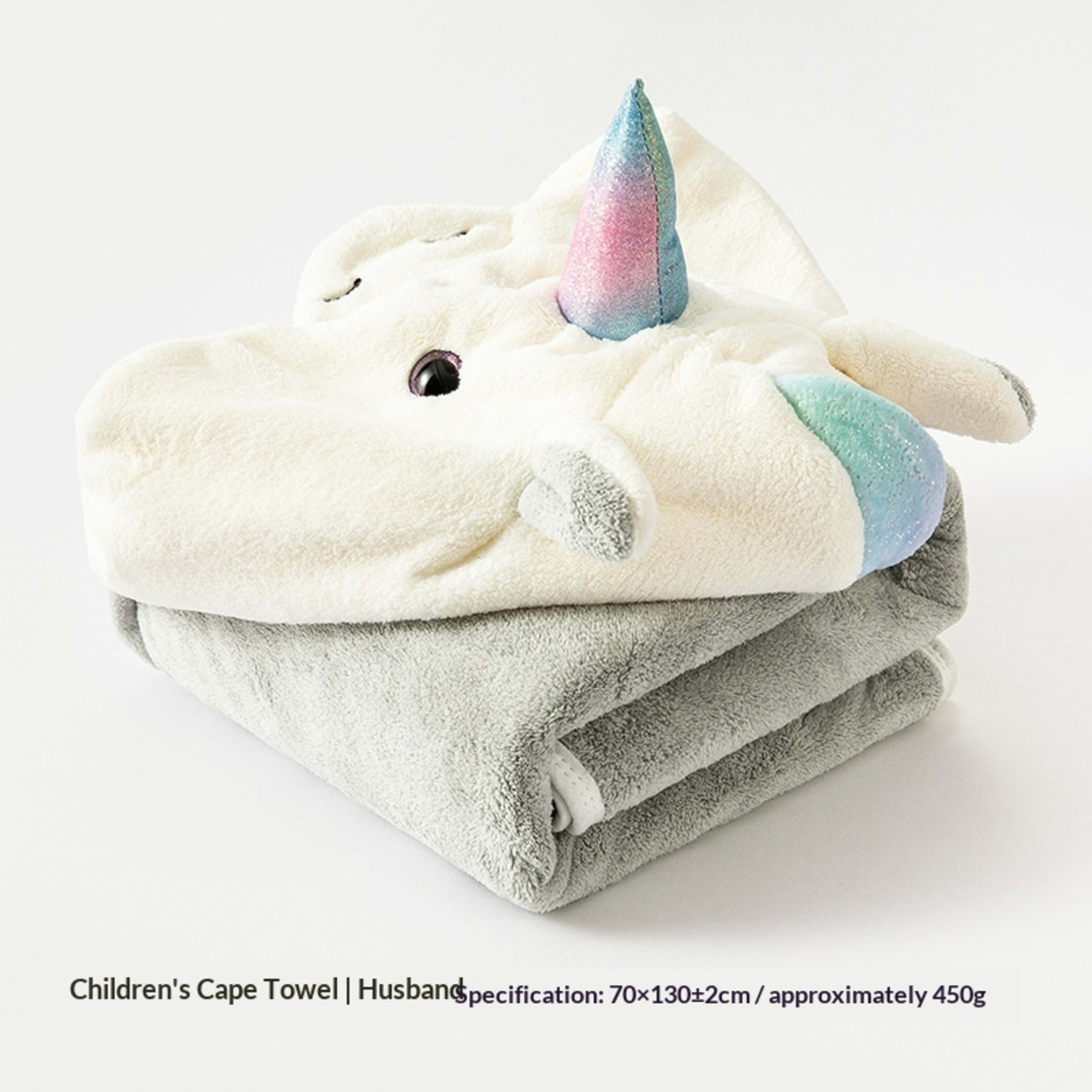 Cartoon Bathrobe Coral Fleece Absorbent Childrens Bath Towel 9
