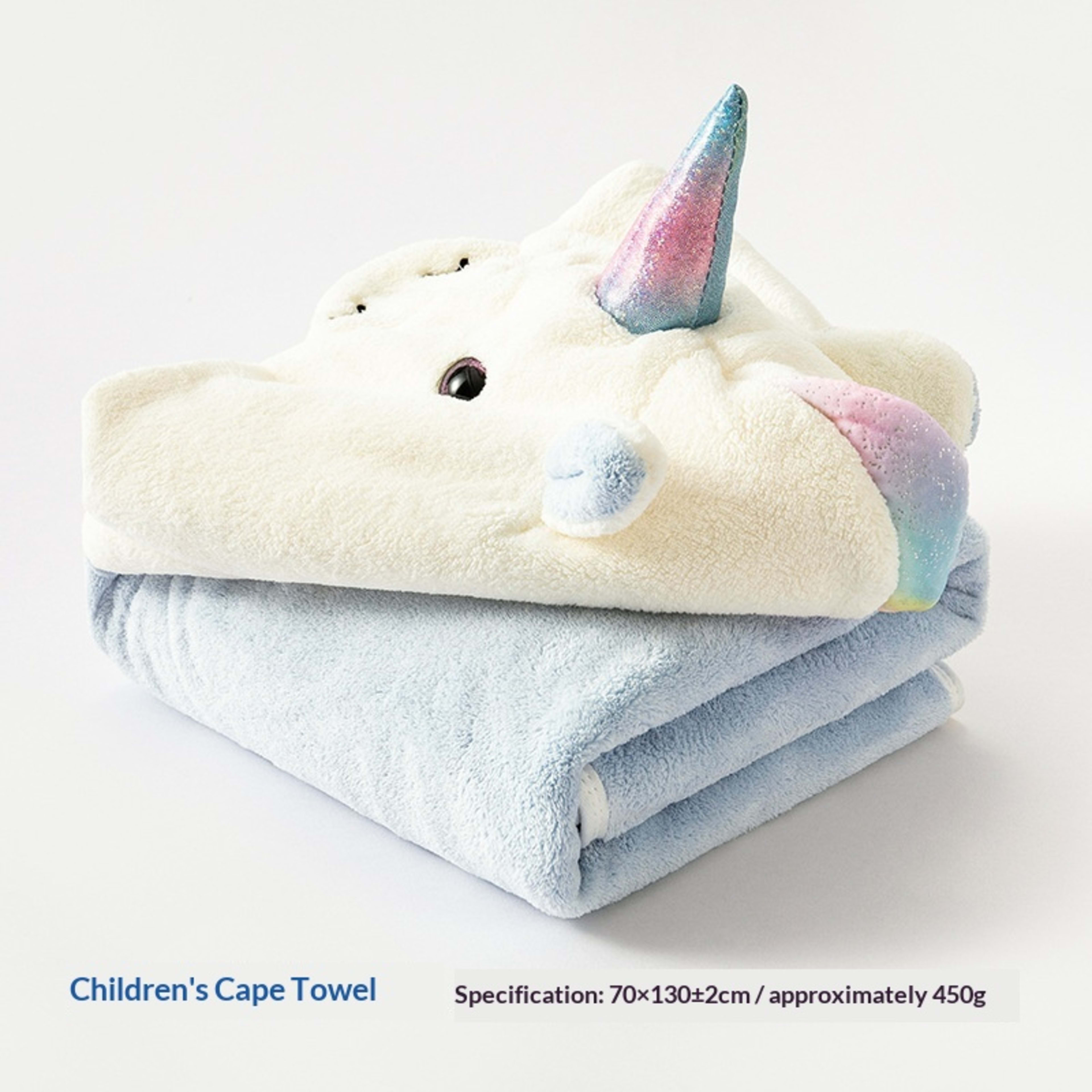 Cartoon Bathrobe Coral Fleece Absorbent Childrens Bath Towel 3