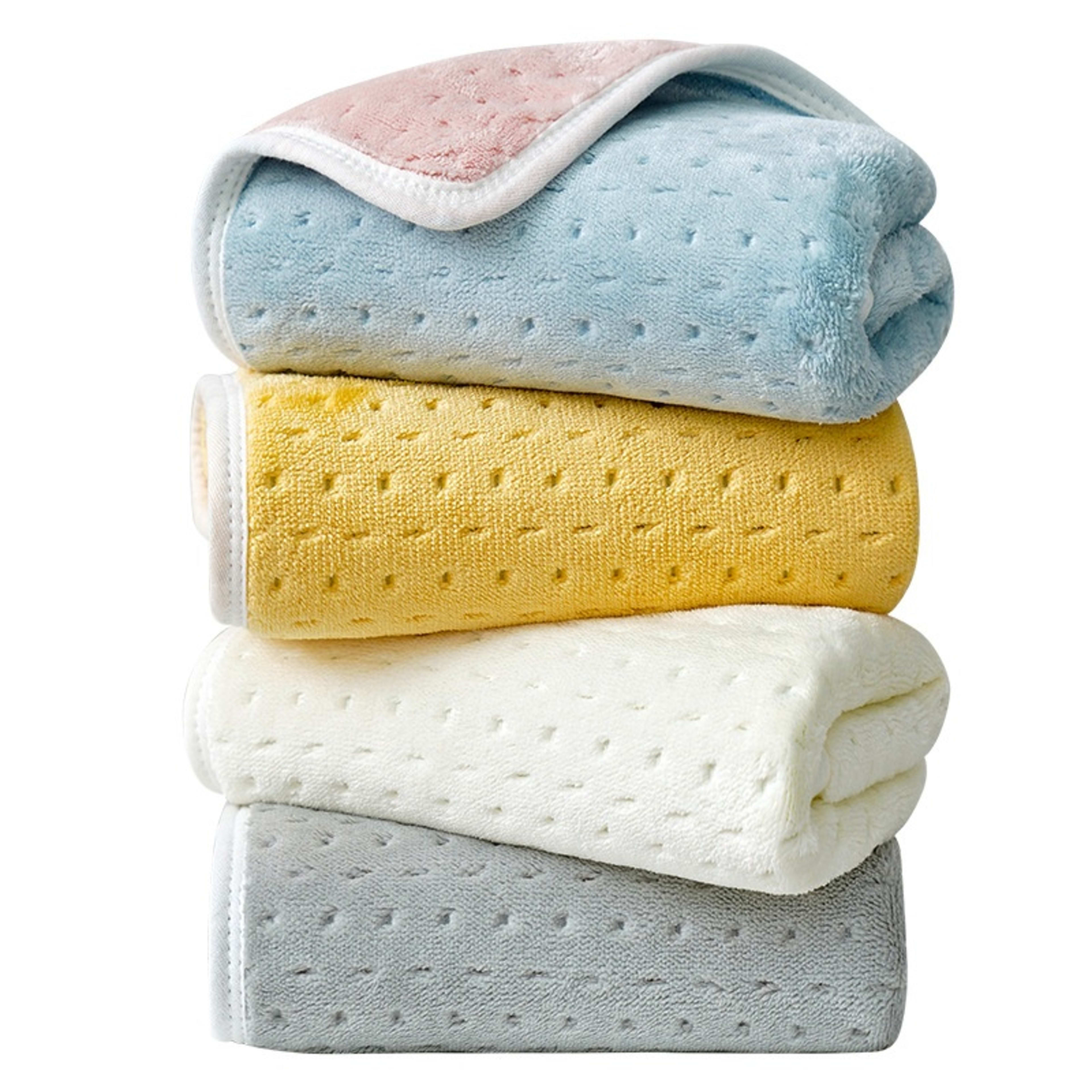 Thickened Class A Antibacterial Coral Fleece Two-Tone Absorbent Towel 2