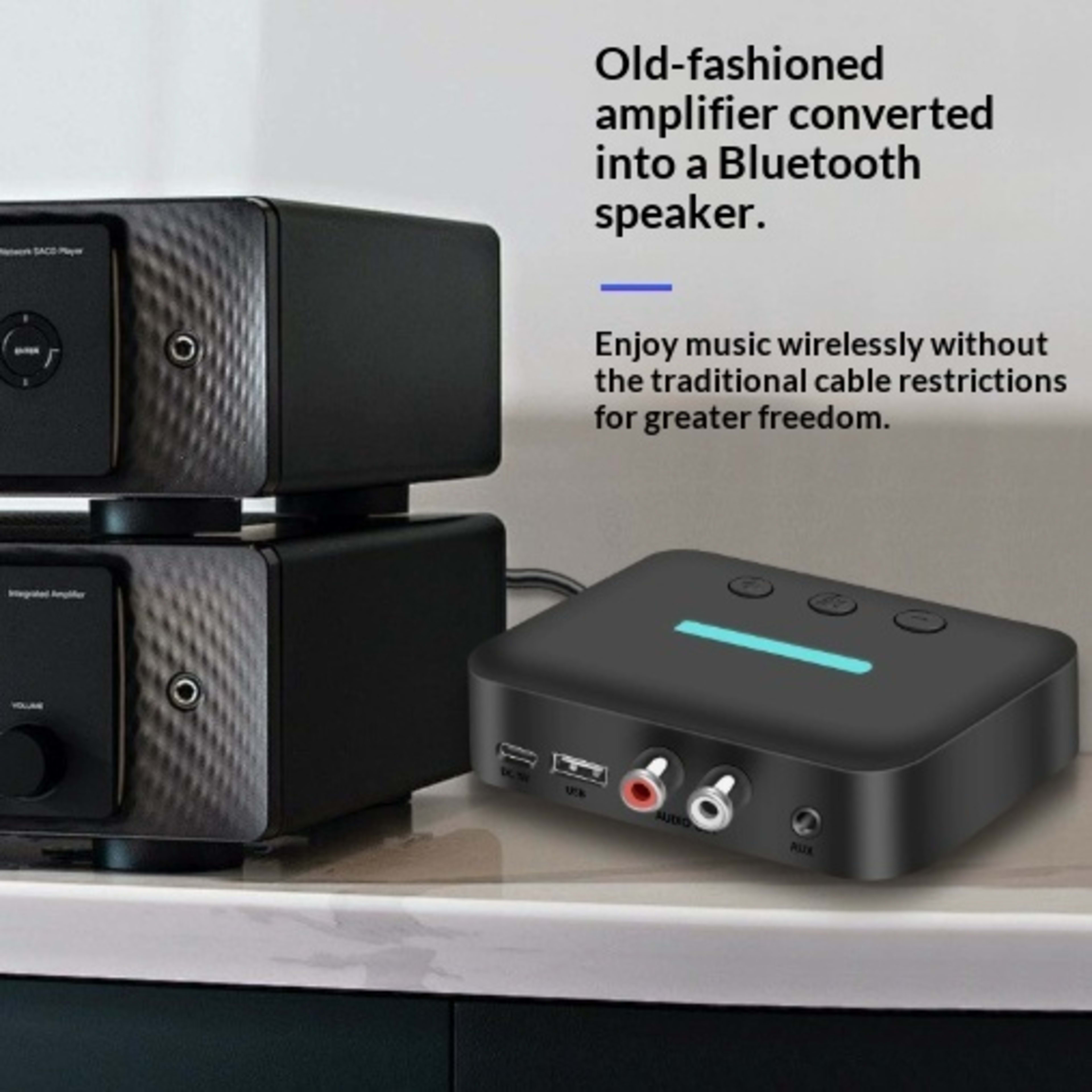 Drive Music Player To Vintage Stereo Via Wireless Bluetooth Adapter 2