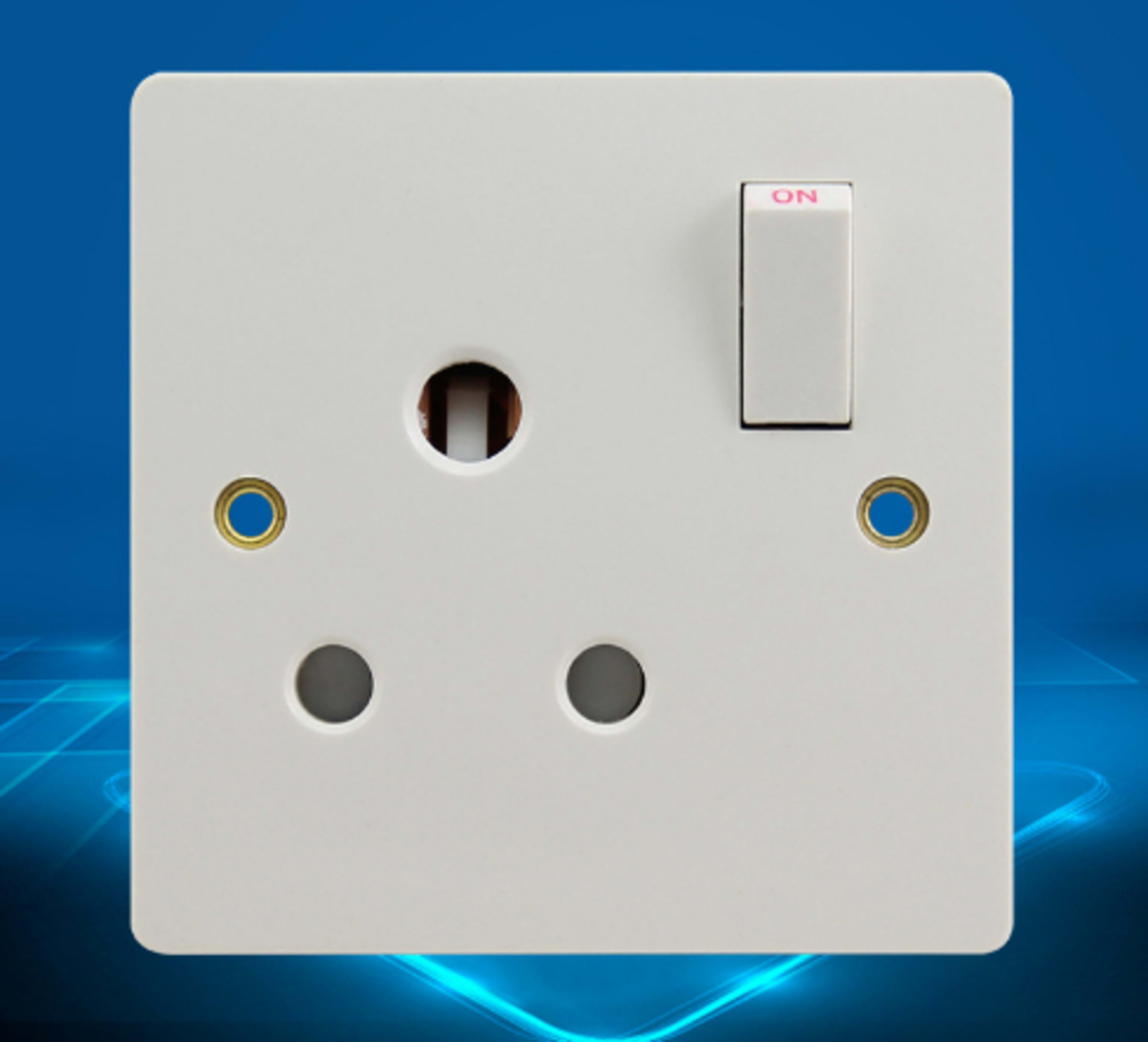 Double-gang Two-way British-standard Wall Power Socket With 4