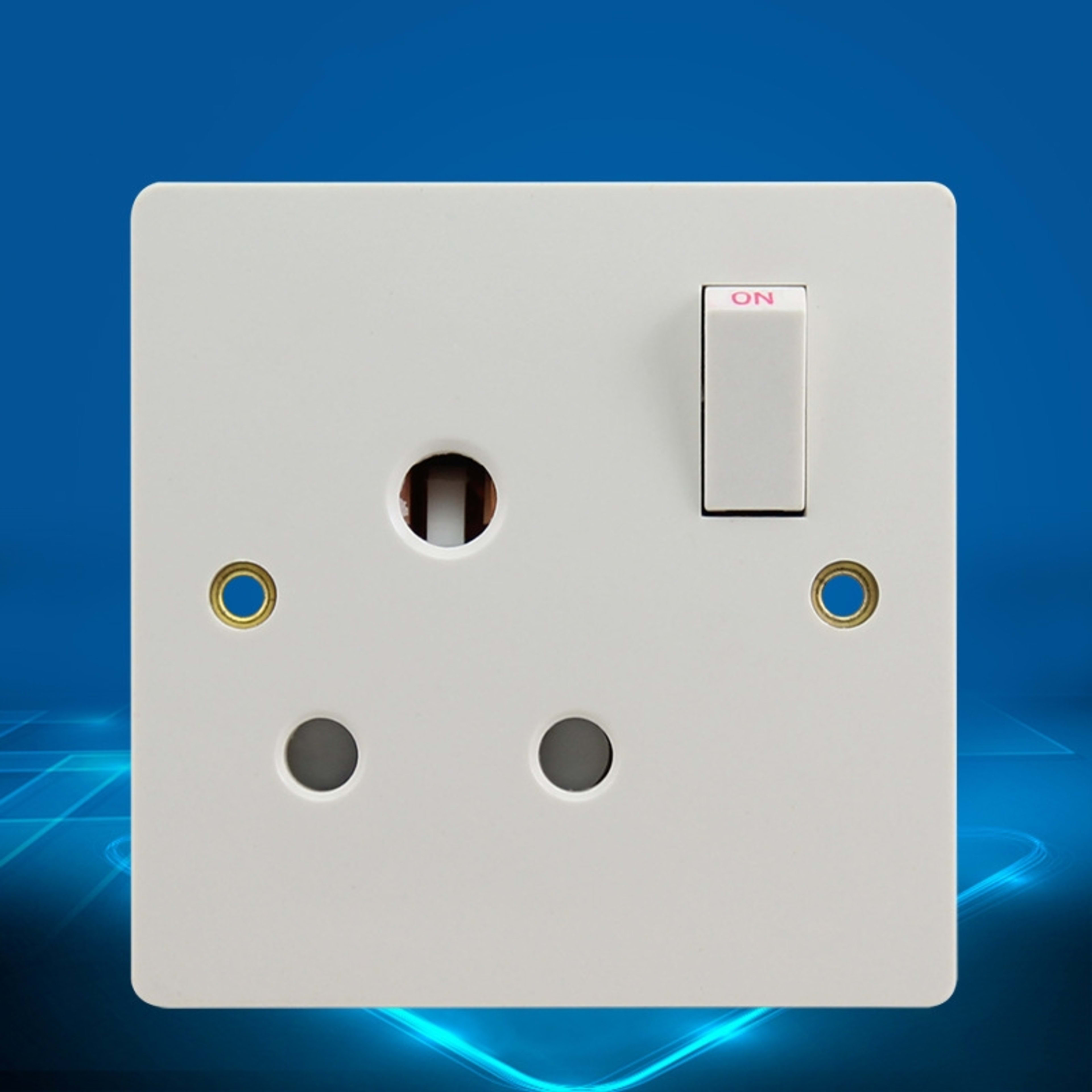 Double-gang Two-way British-standard Wall Power Socket With 3
