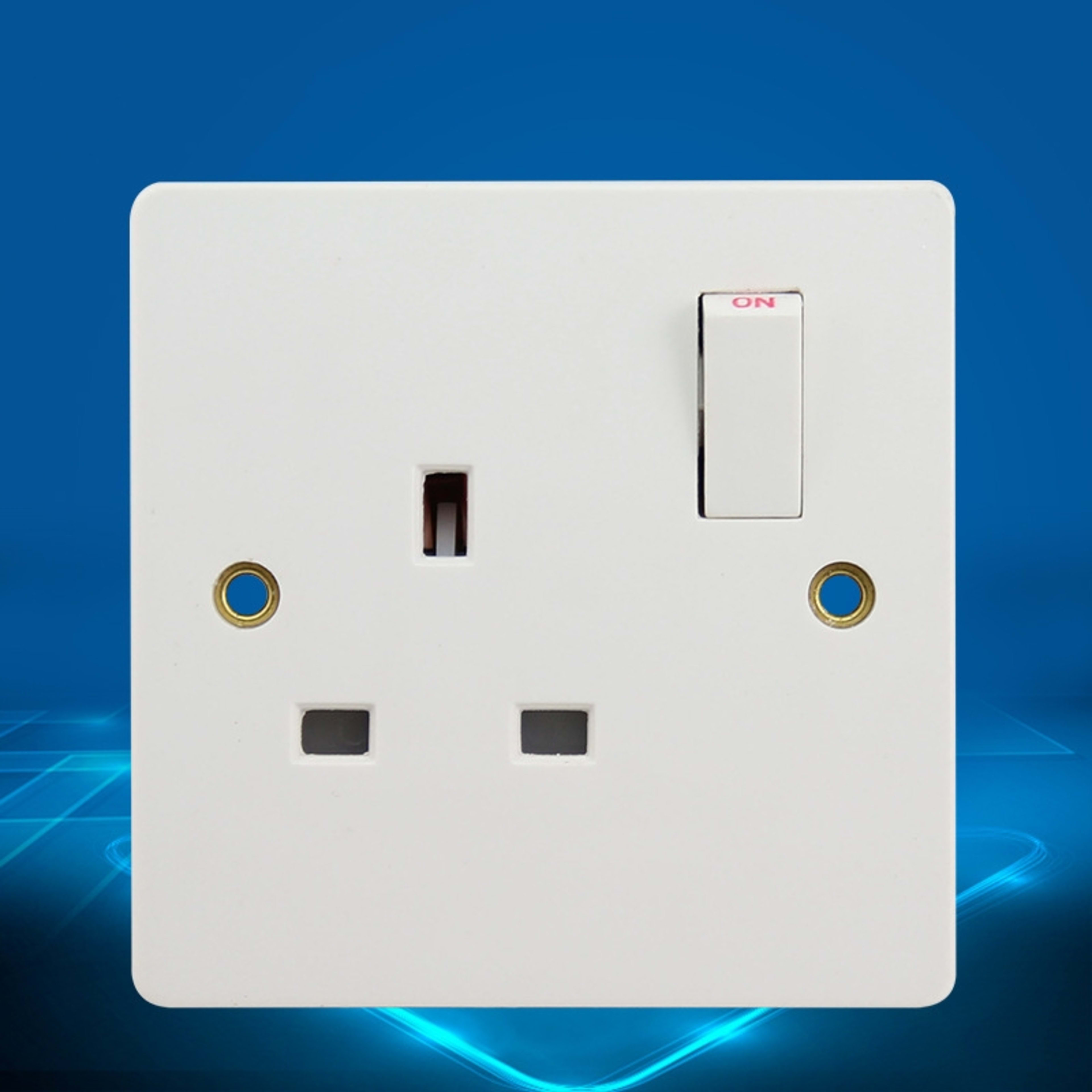 Double-gang Two-way British-standard Wall Power Socket With