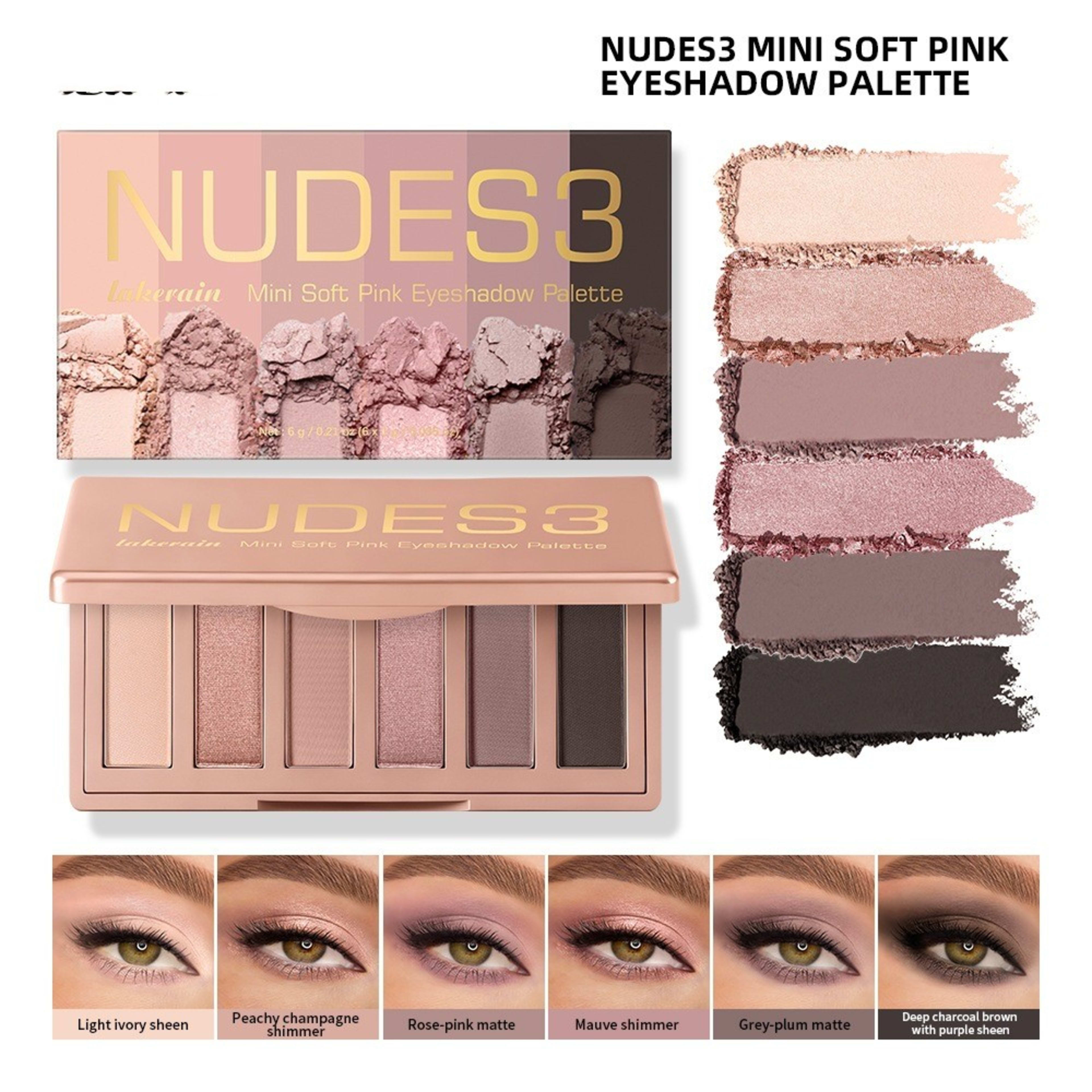 Six-Color Matte And Shimmer Mini Eyeshadow Palette