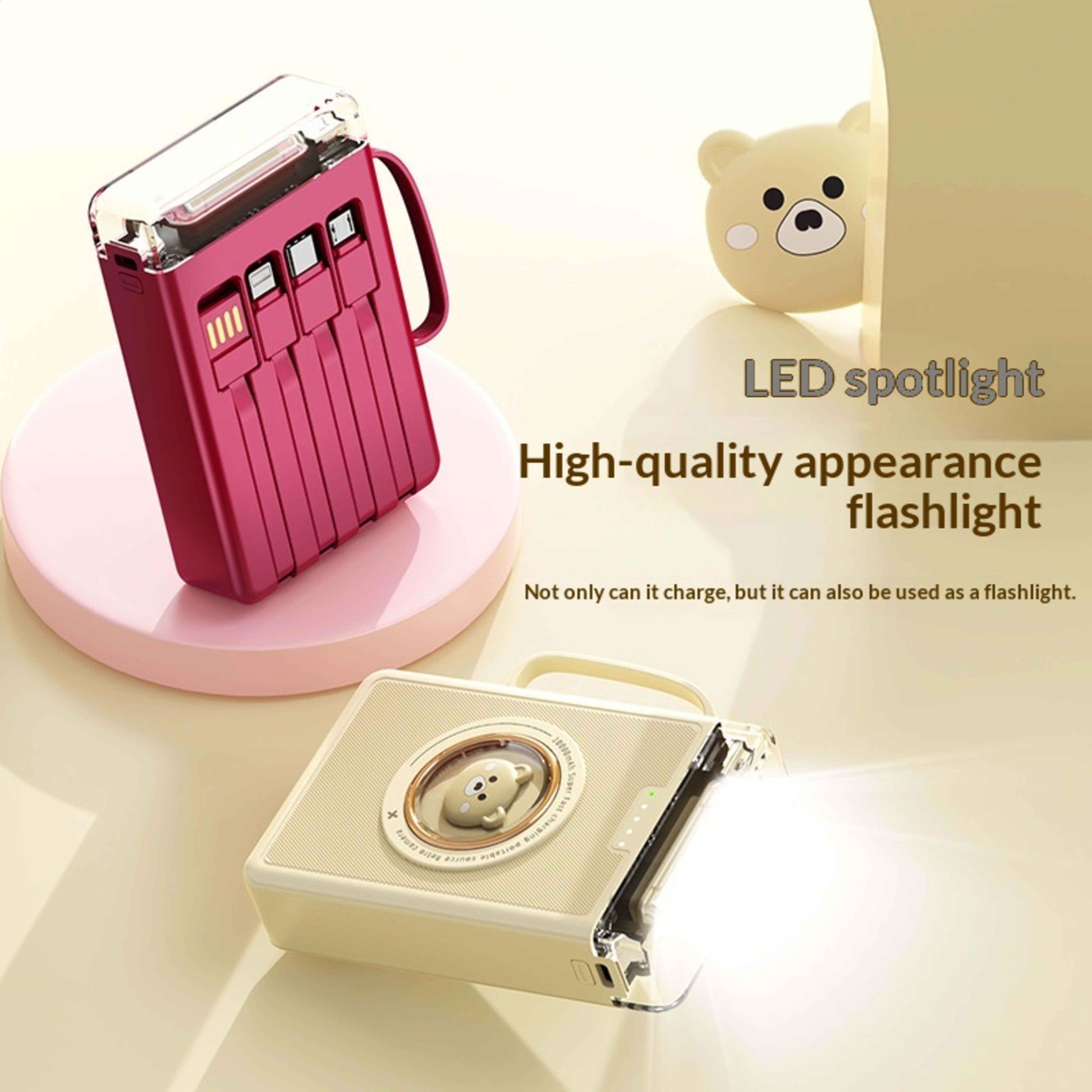 Large Capacity Cartoon Themed Compact And Portable Power Bank Cartoon Design 6