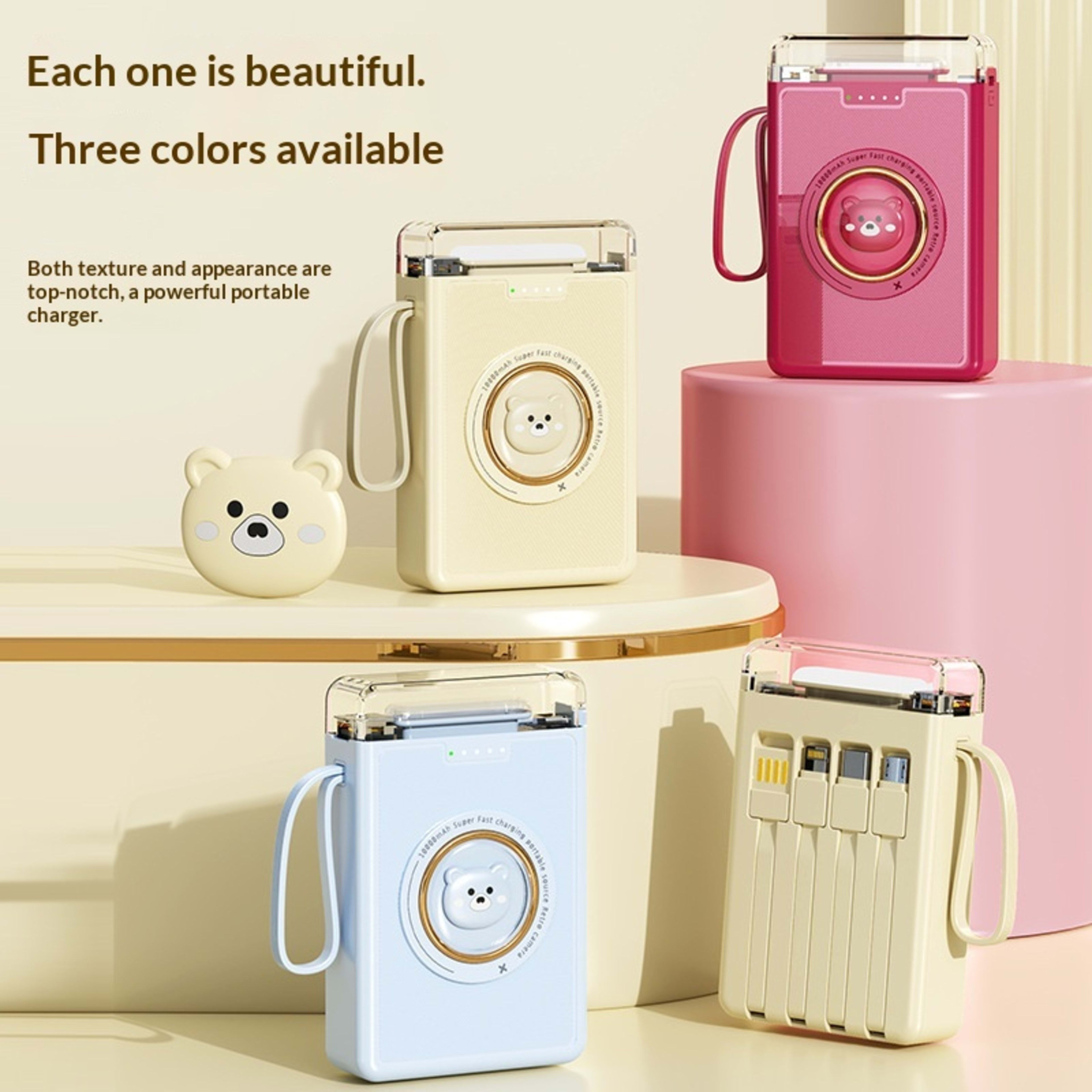 Large Capacity Cartoon Themed Compact And Portable Power Bank Cartoon Design 5