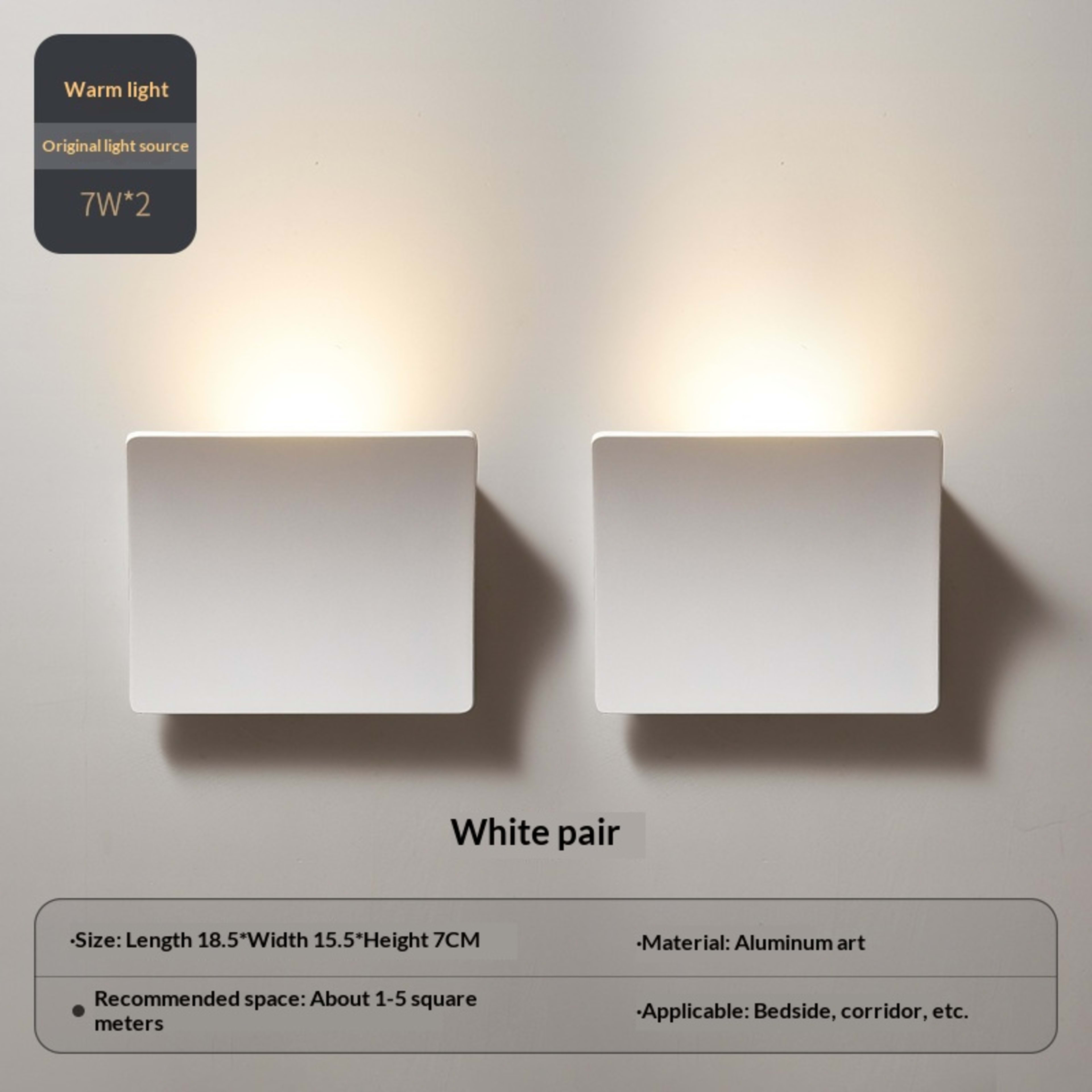 Bedside Wall Lamp Square Corridoraisle Light Outdoor Courtyard Waterproof Wall Lamp 4