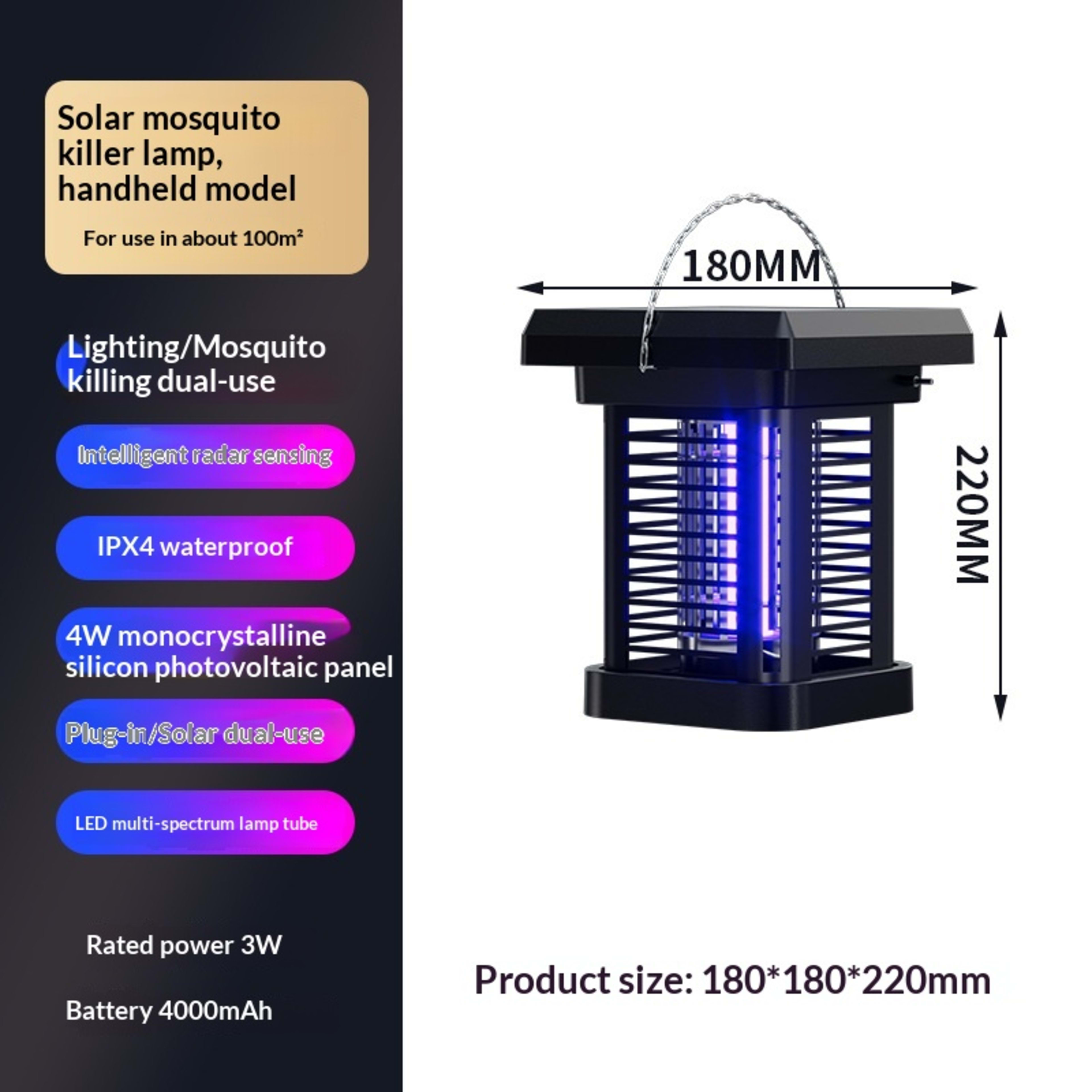 Outdoor Waterproof Solar Mosquito Killer Lamp 7