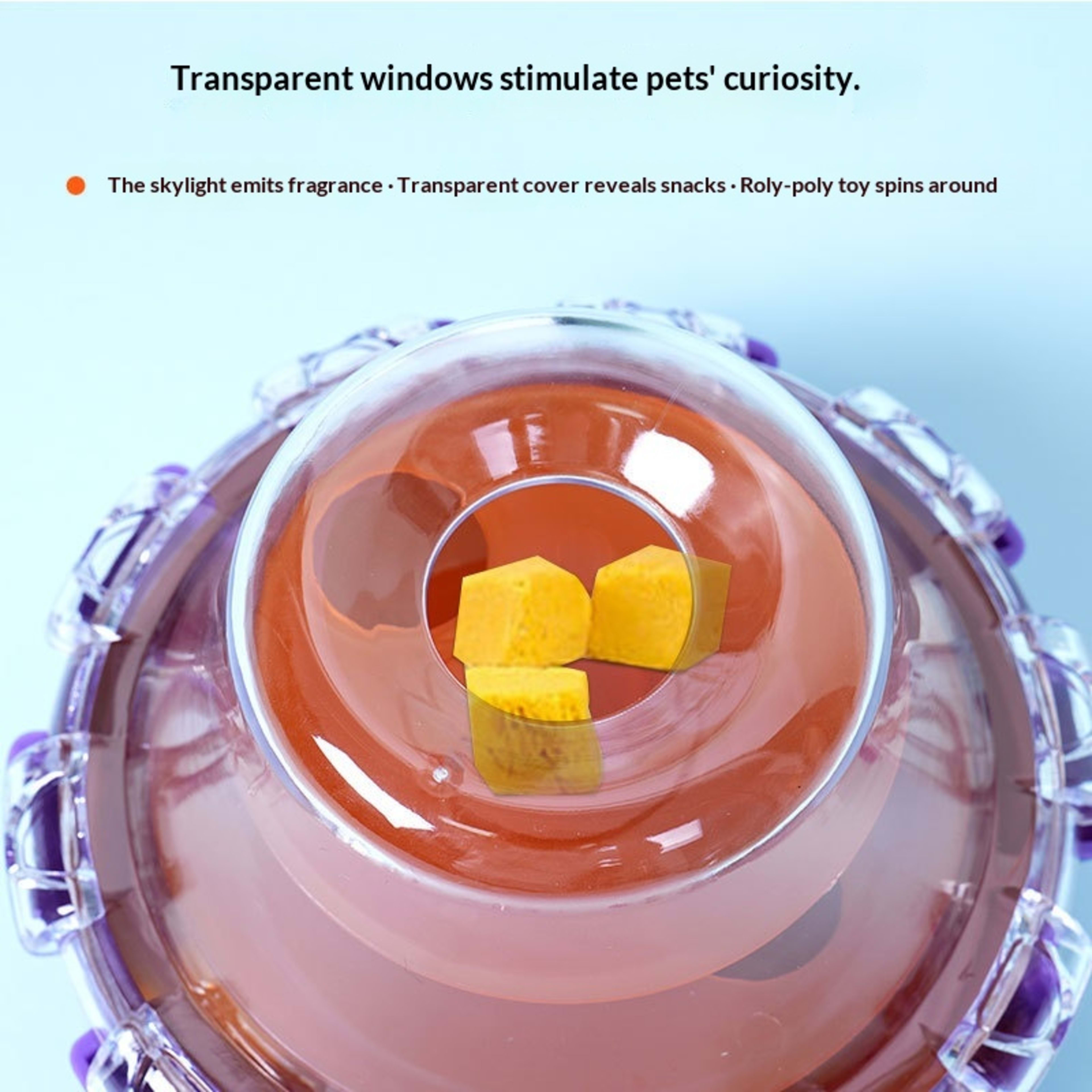 Cat Stress-relief Toy Roly-poly Food Dispenser 5