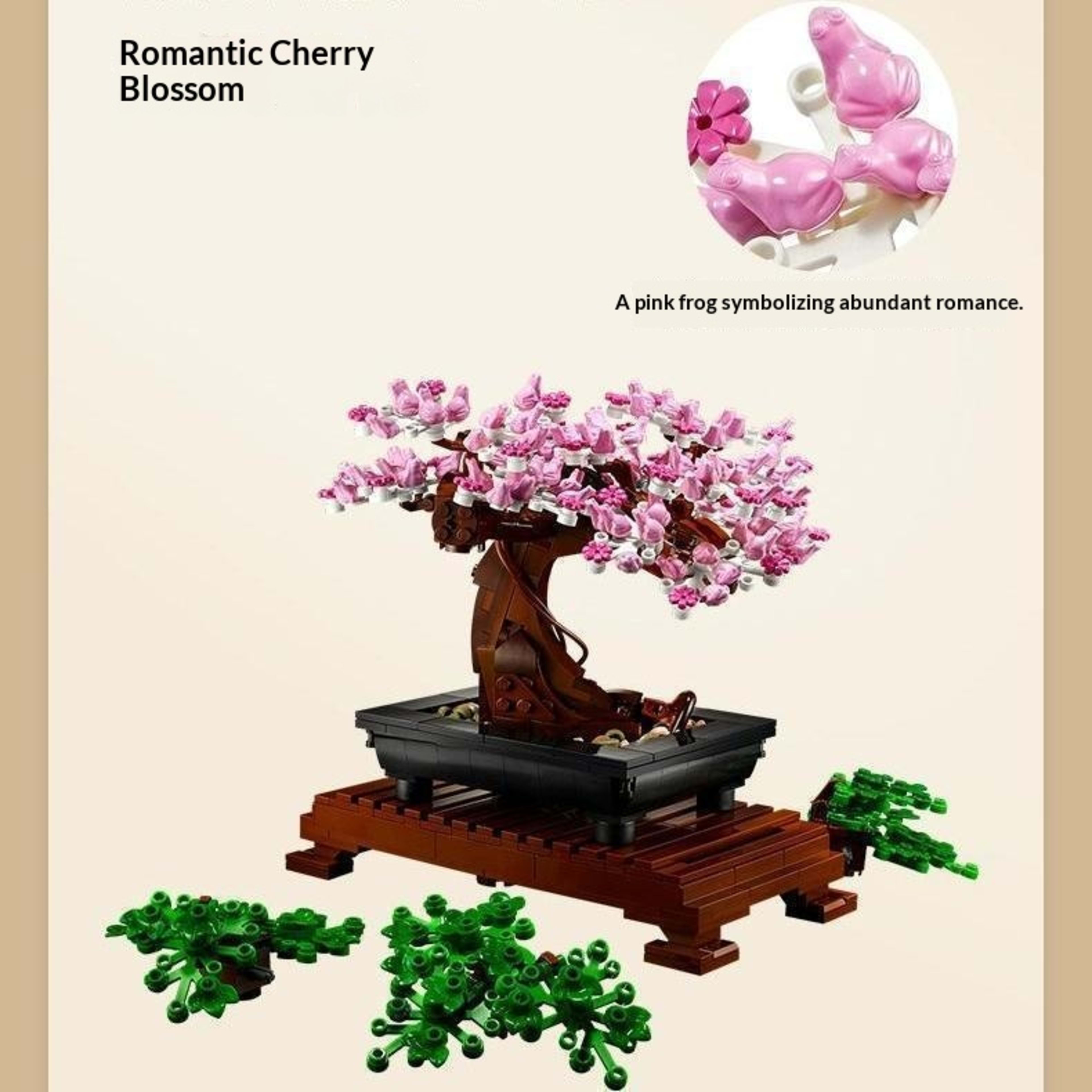 Potted Welcoming Pine Creative Bonsai Orchid Assembly Building Block Toy 3