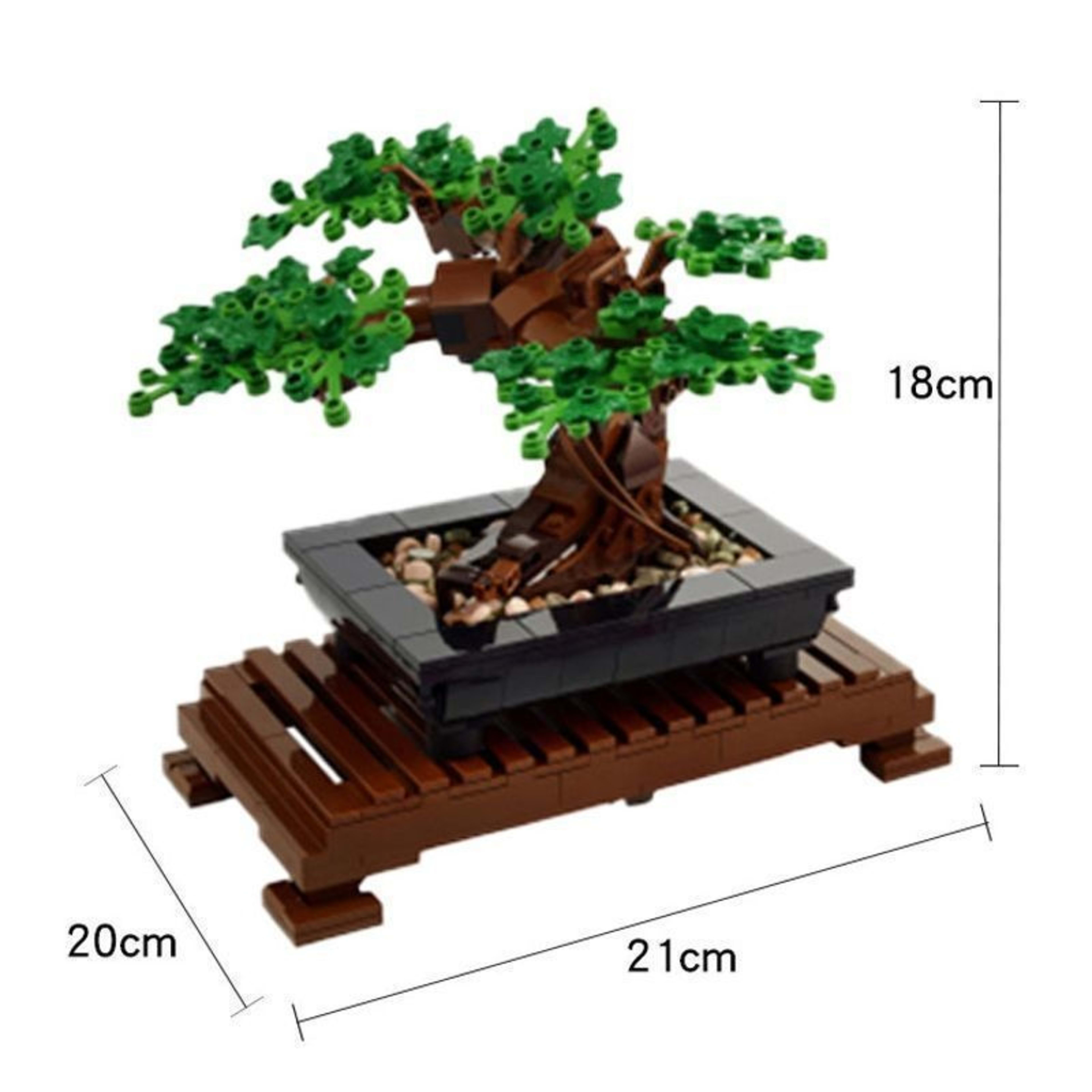 Potted Welcoming Pine Creative Bonsai Orchid Assembly Building Block Toy