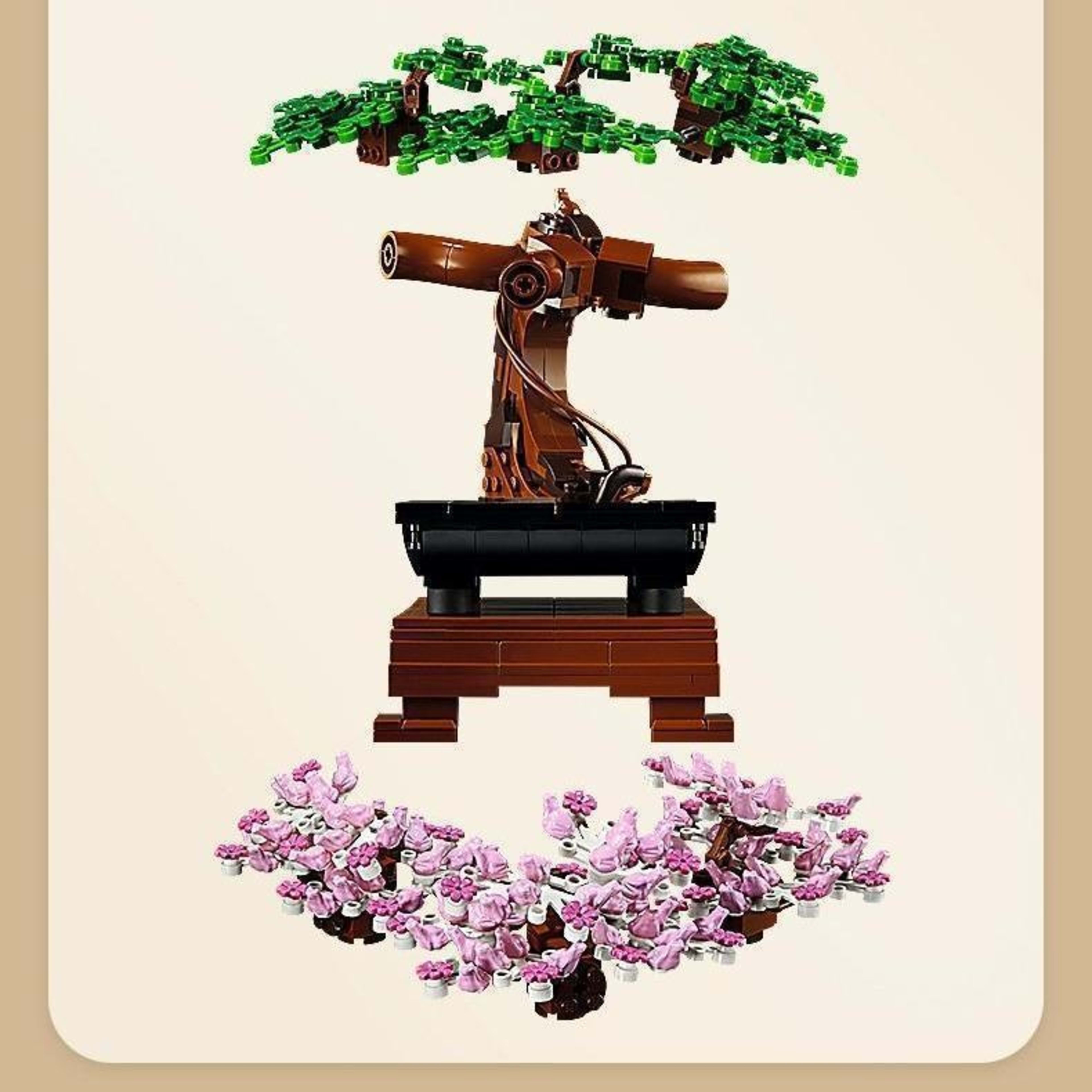 Potted Welcoming Pine Creative Bonsai Orchid Assembly Building Block Toy 2