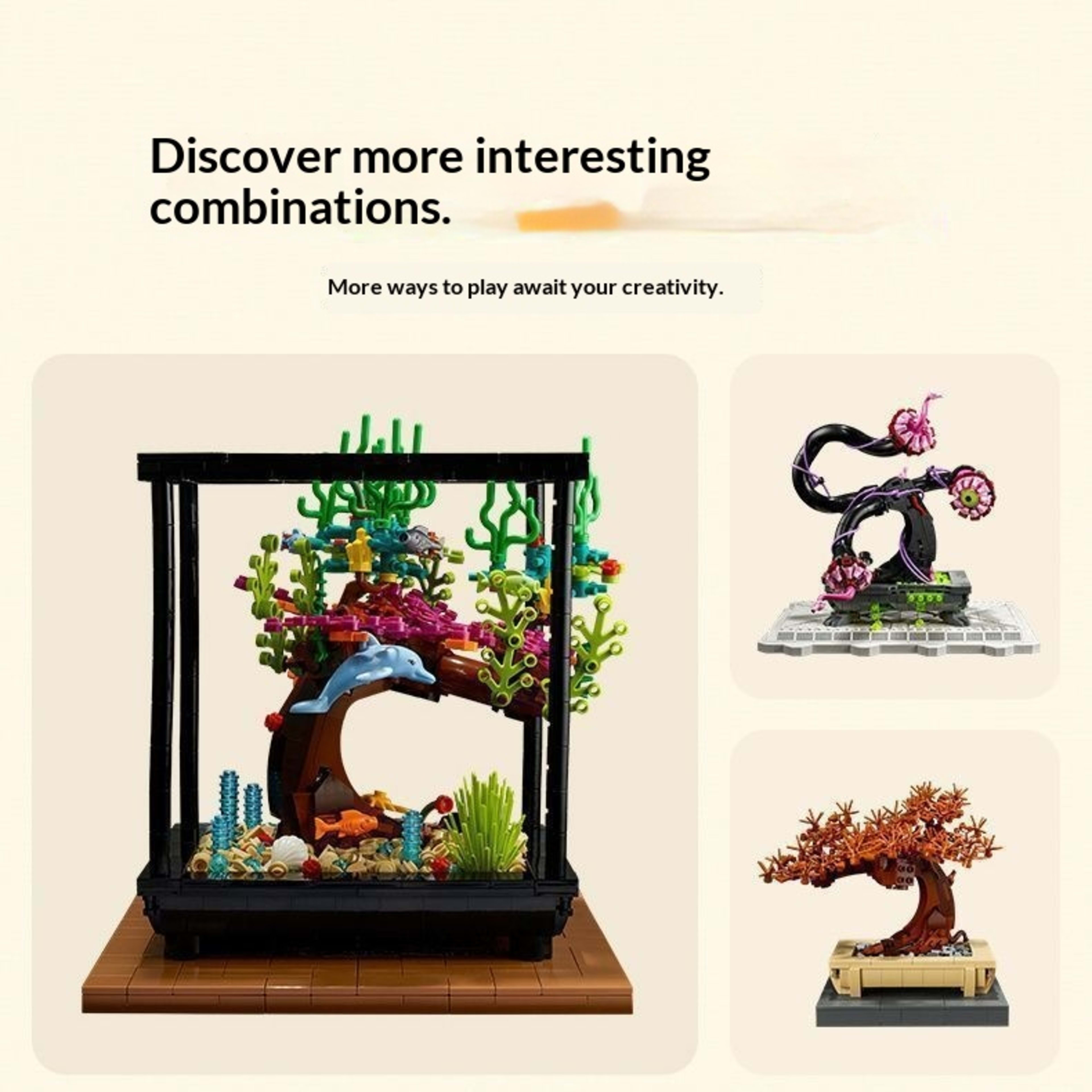 Potted Welcoming Pine Creative Bonsai Orchid Assembly Building Block Toy 5