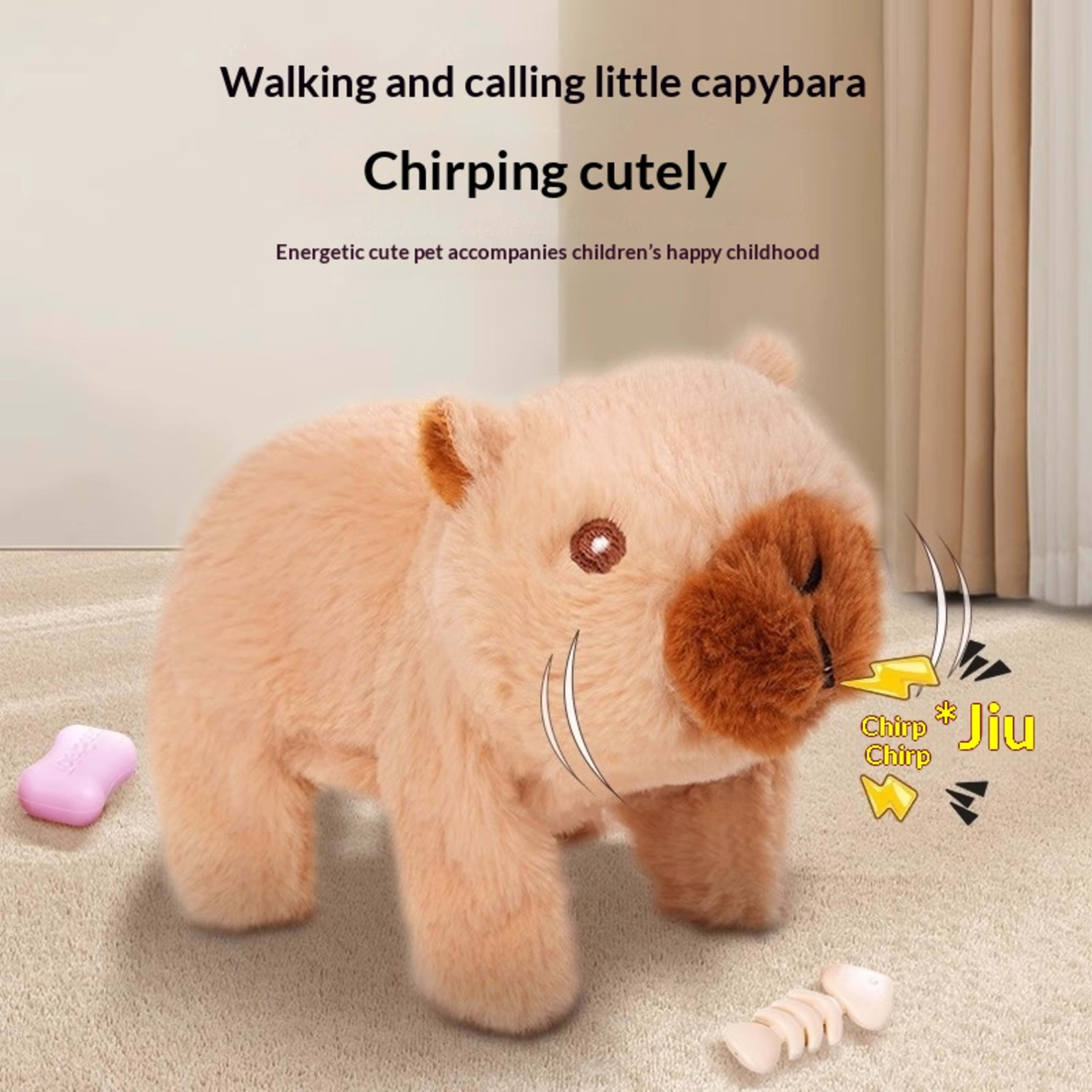 Childrens Electric Capybara Doll Toy Walking And Talking Plush Toy 5