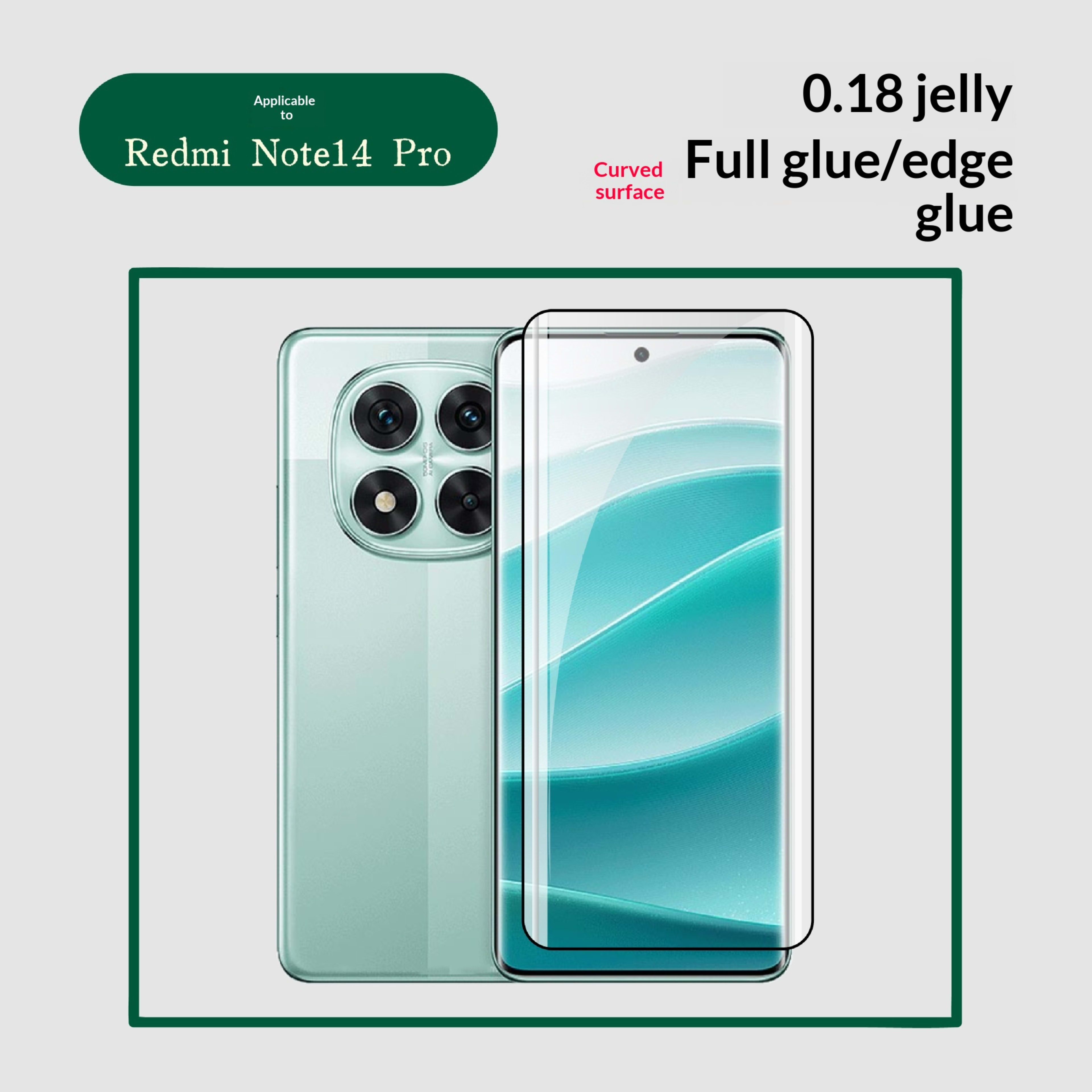 Black-edged Tempered Glass Screen Protector 2