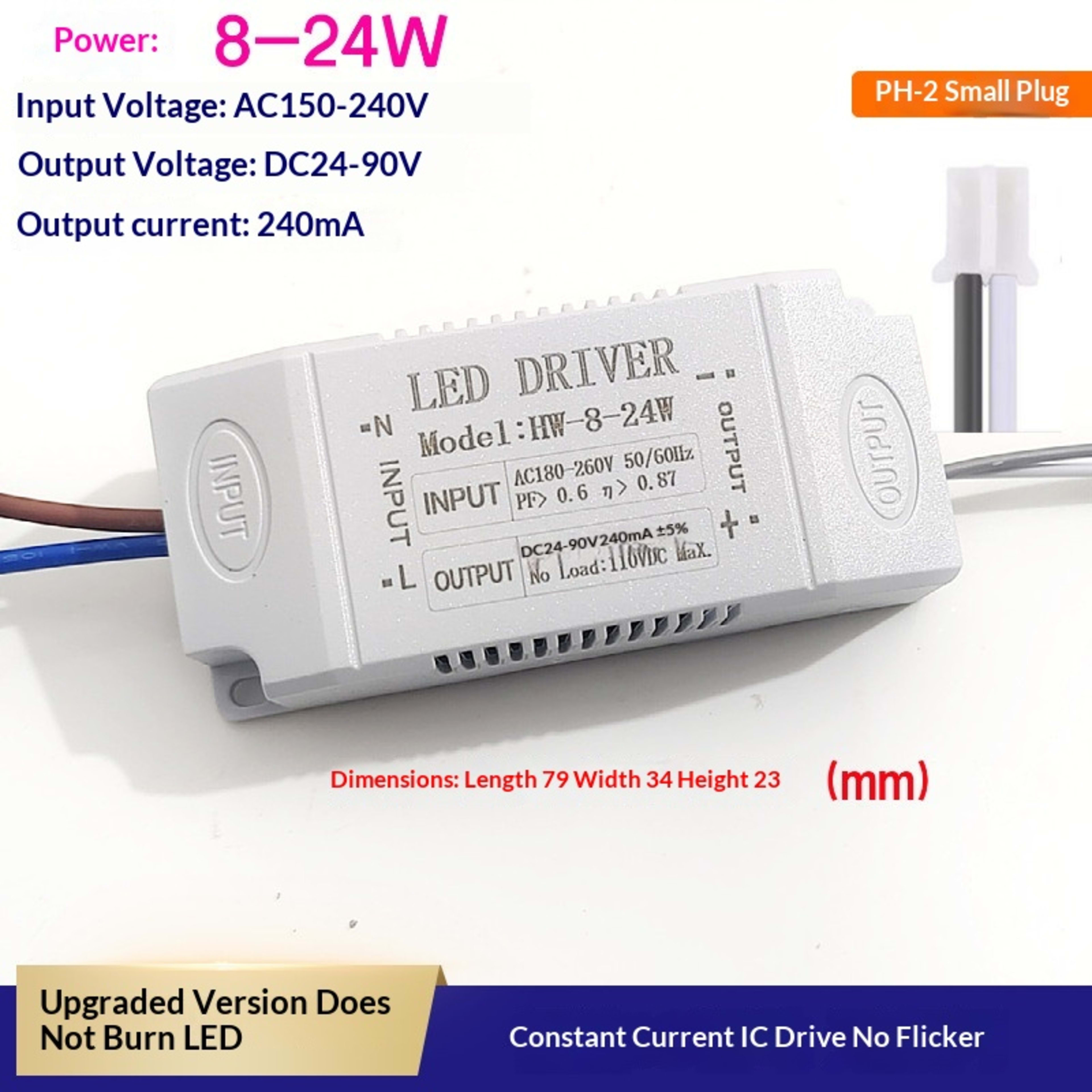 LED Segmented Tri-color Dimmable Crystal Lamp, Constant Current Transformer Lamp Accessories, Rectifier. 8