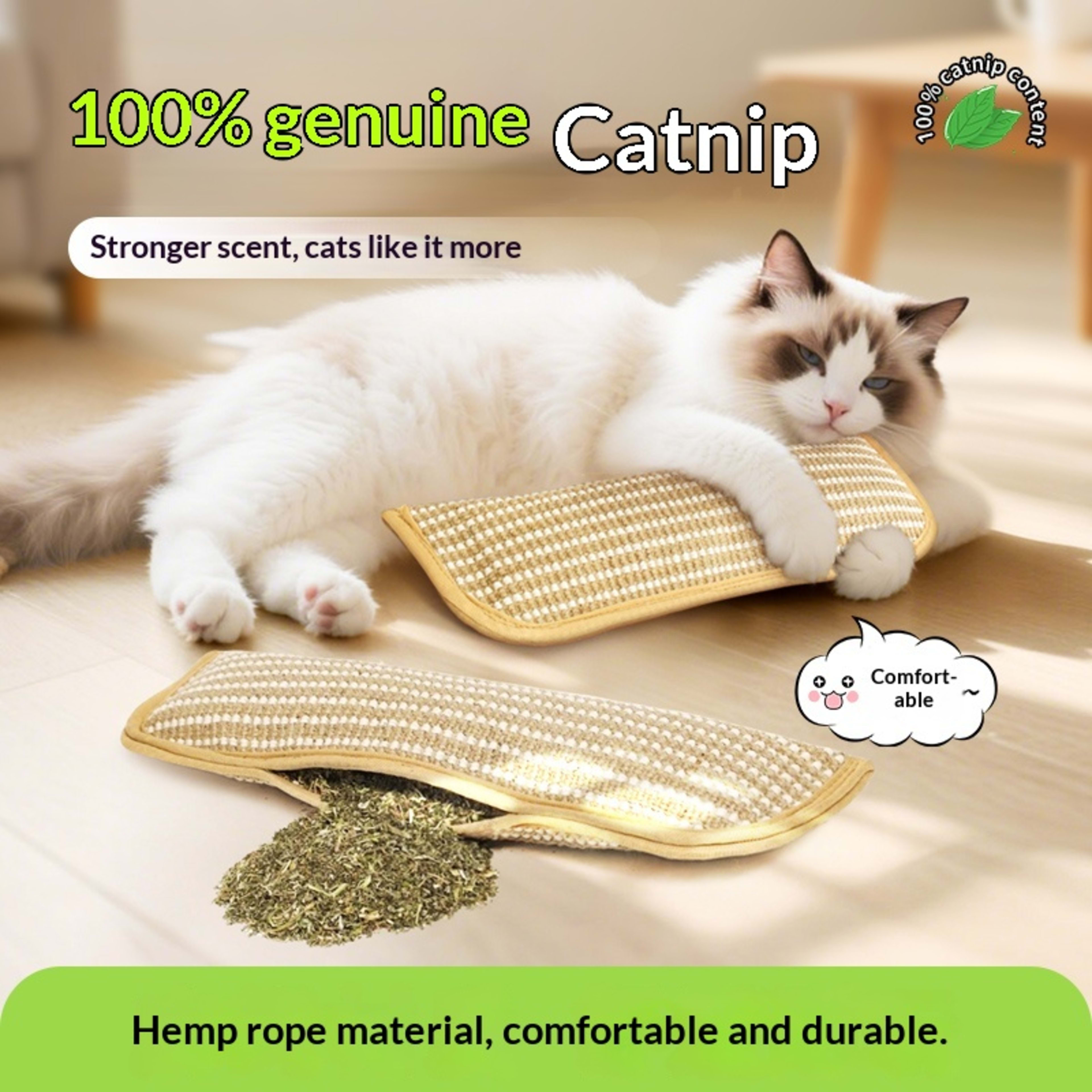 Cat Toy Catnip Pillow Scratching Post 6