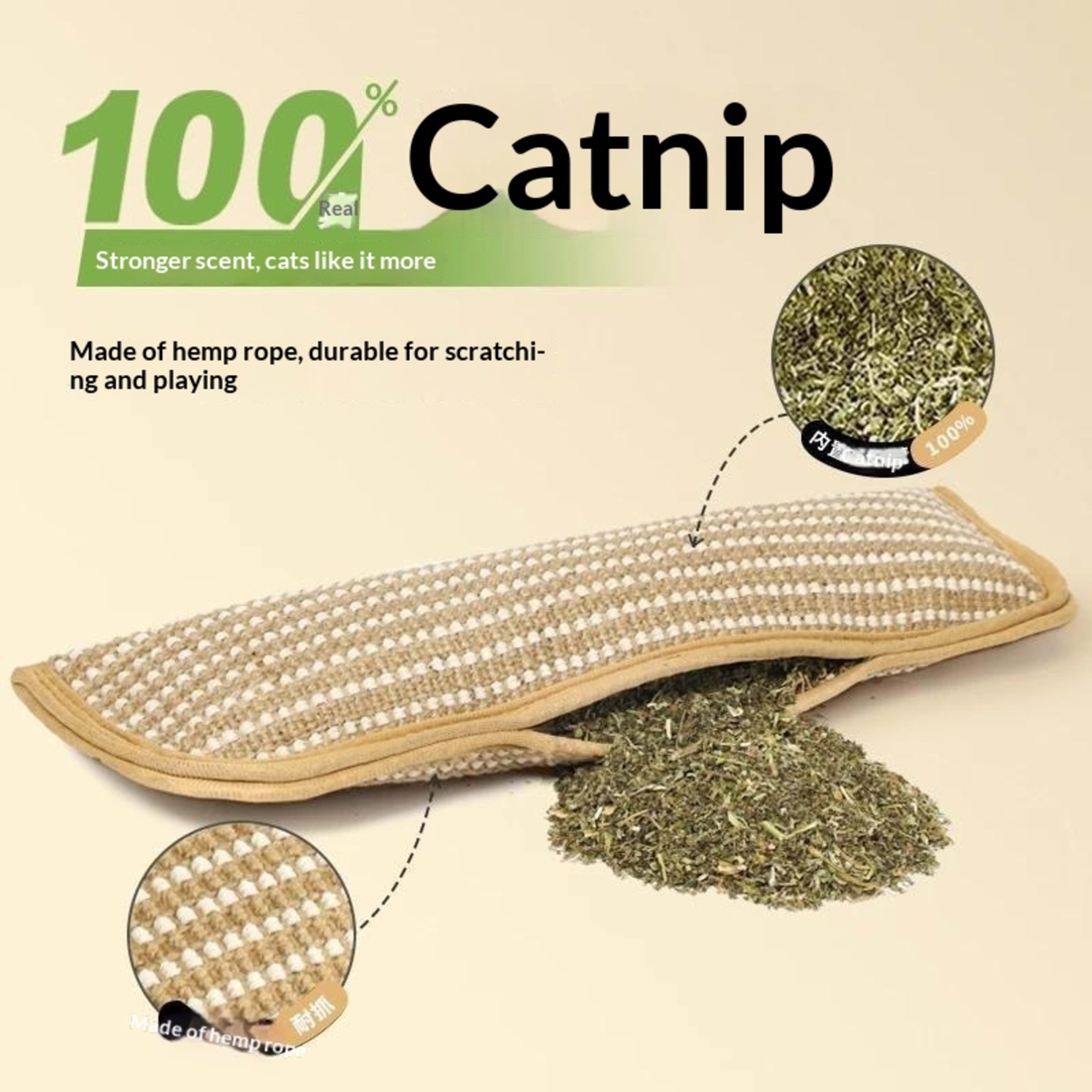 Cat Toy Catnip Pillow Scratching Post 4