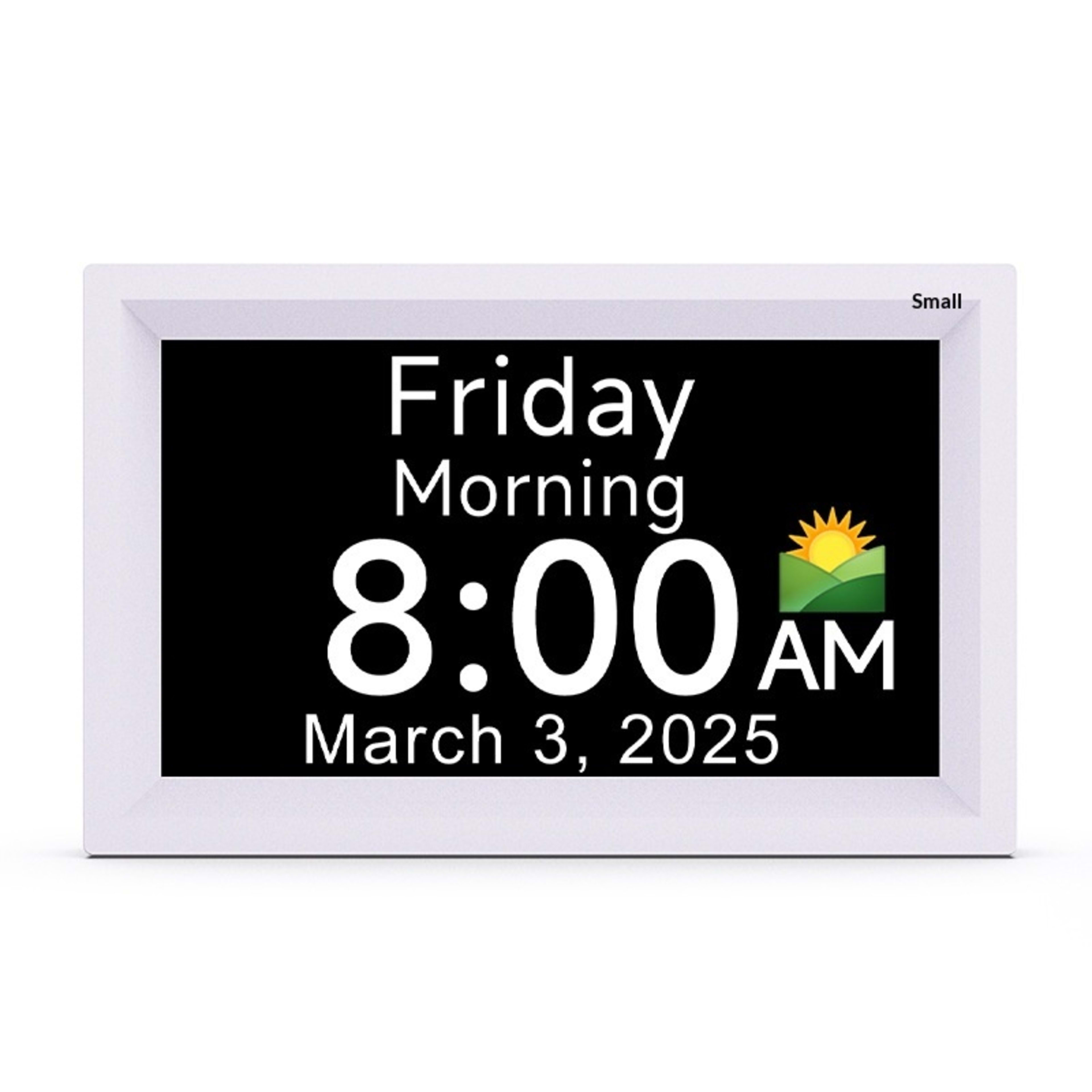 7-inch Digital Electronic Calendar Alarm Clock With Medication Reminder For Seniors