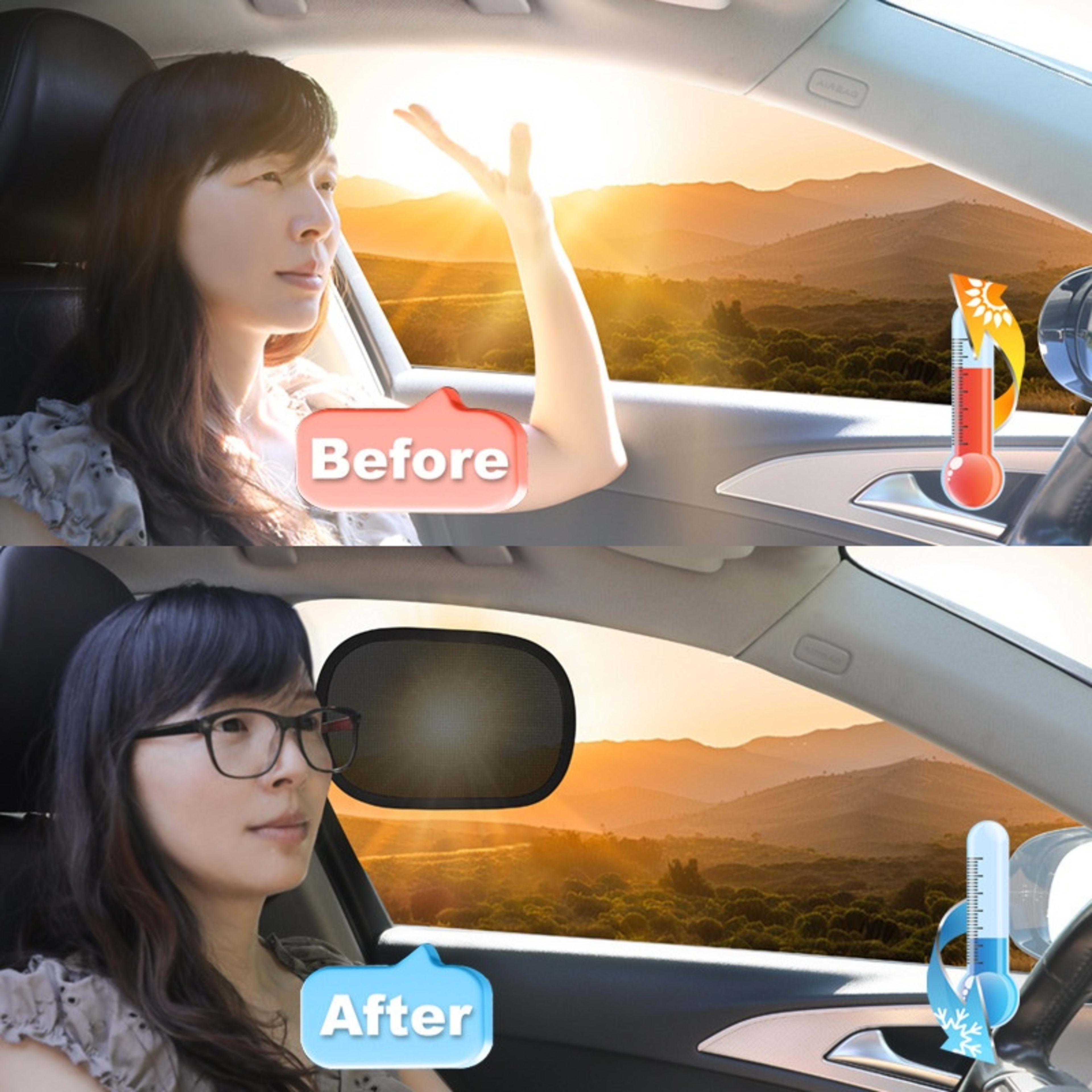Car Sunshade Interior Sun Protection Curtain 3