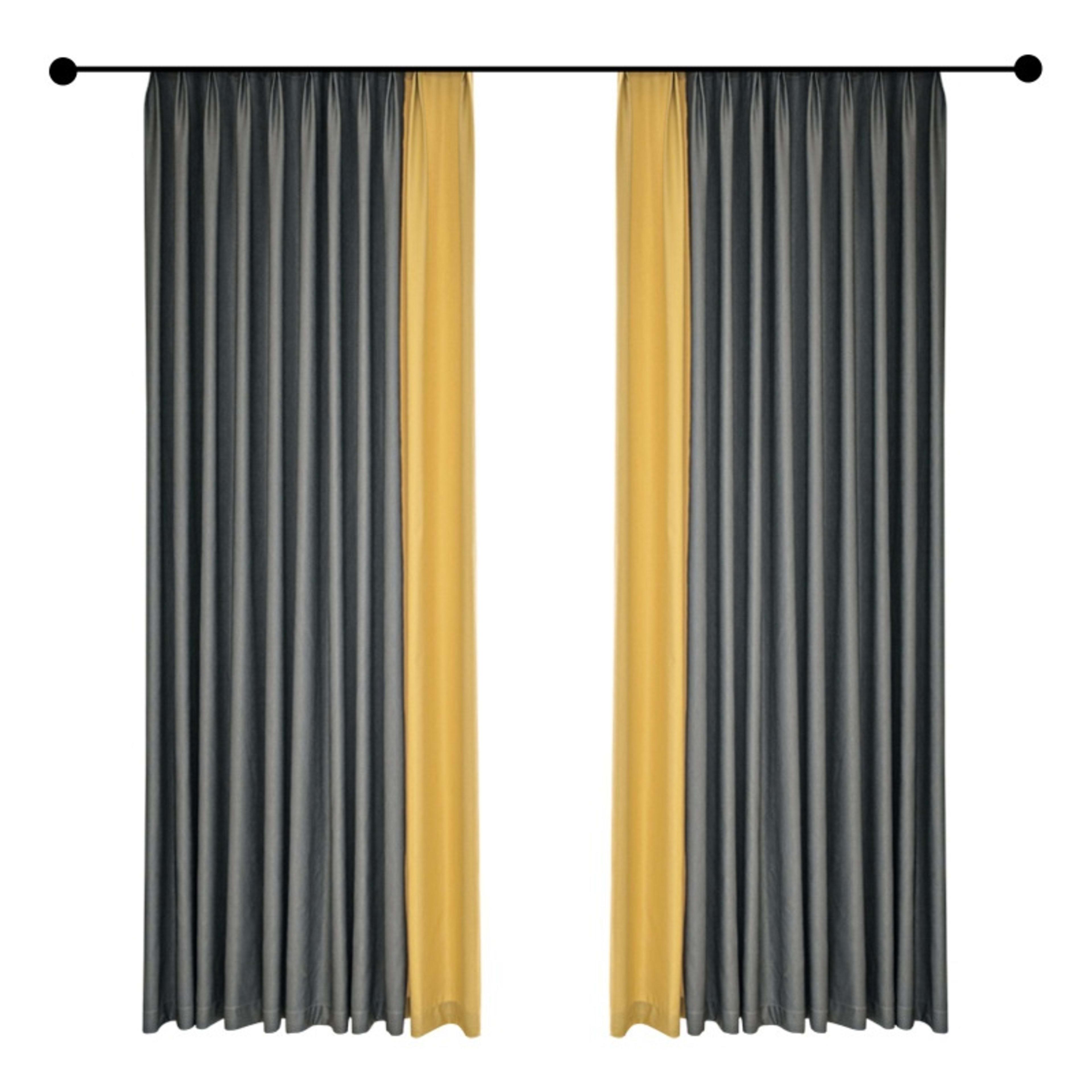 Drill Free Installation High Precision Blackout Curtain With Rod 4