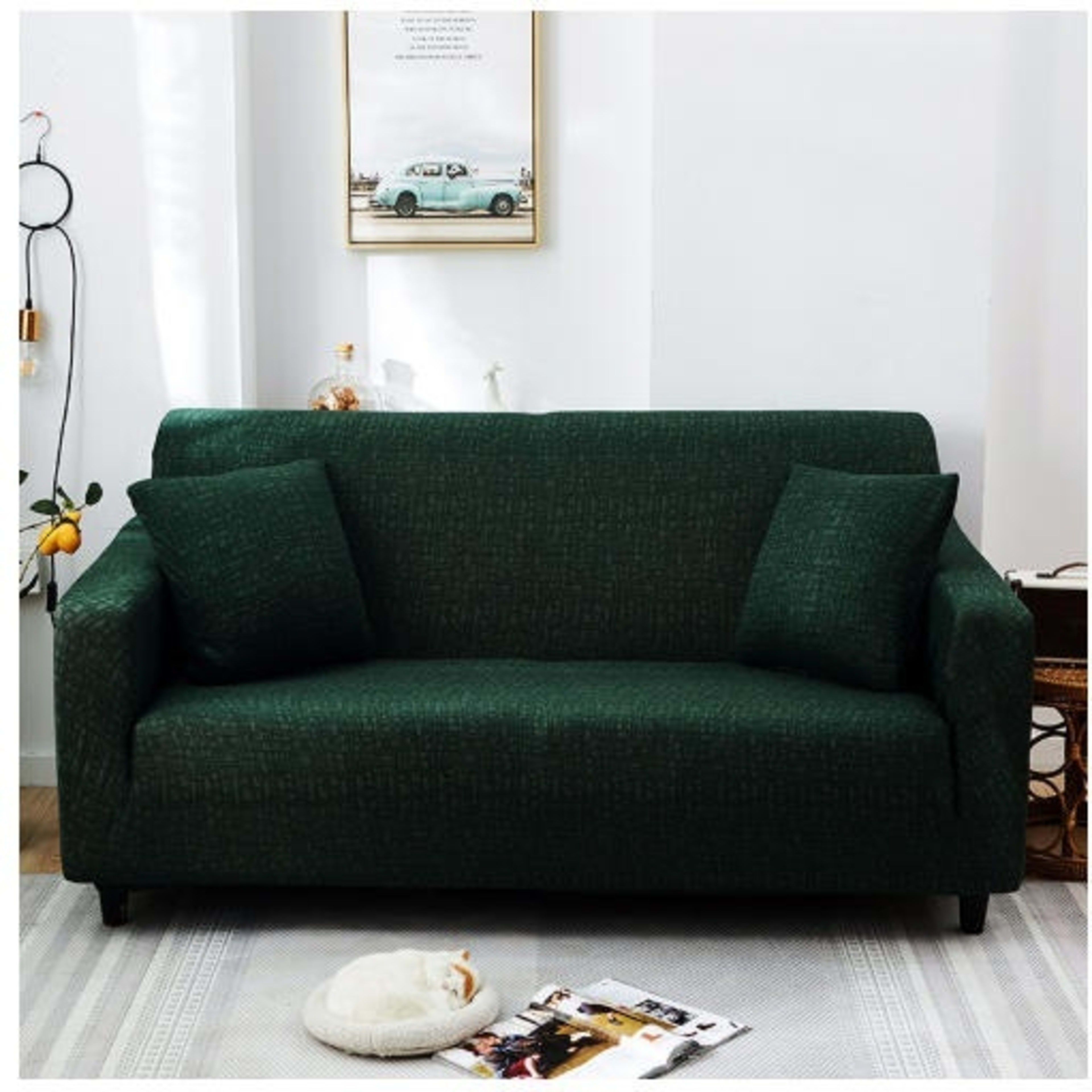 All-in-One Stretchable Non-Slip Sofa Cover - Universal Fit Elastic Slipcover for Living Room Couch